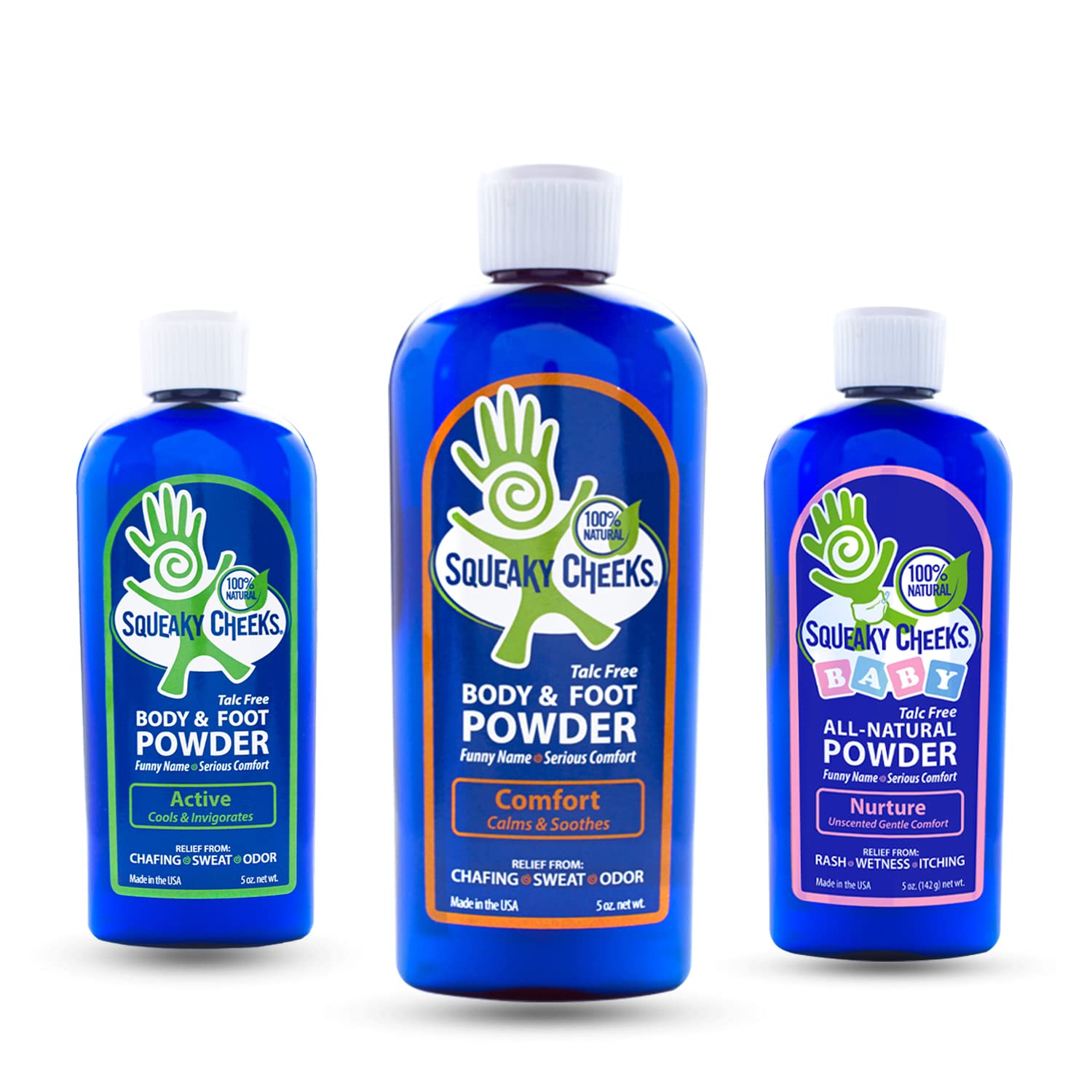 Polvo refrescante para cuerpo y pies (5 onzas), paquete de 2 unidades, sin talco y totalmente natural, fórmula activa, aroma fresco de menta con