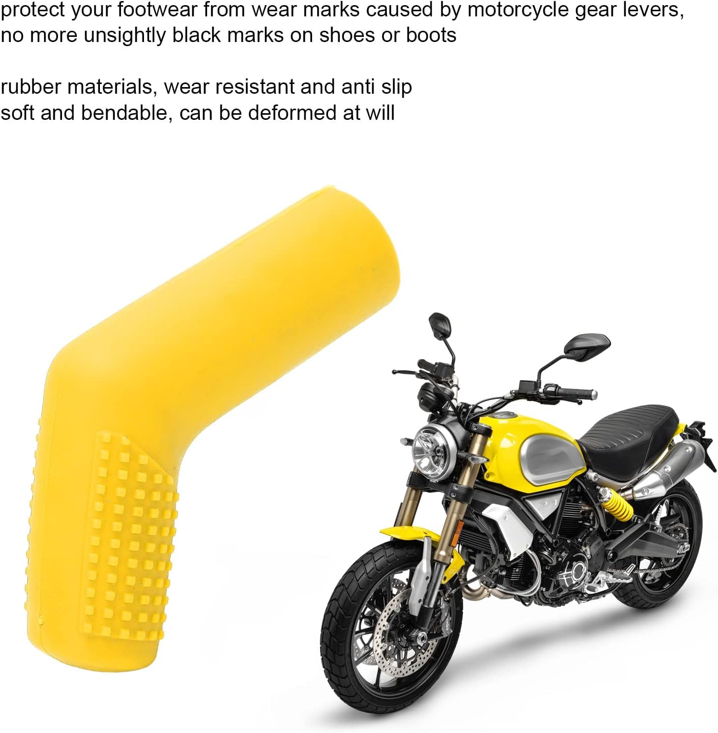 KIMISS Protector de zapatos de palanca de cambios de motocicleta, 4 unidades, protector de zapatos de goma antideslizante universal para