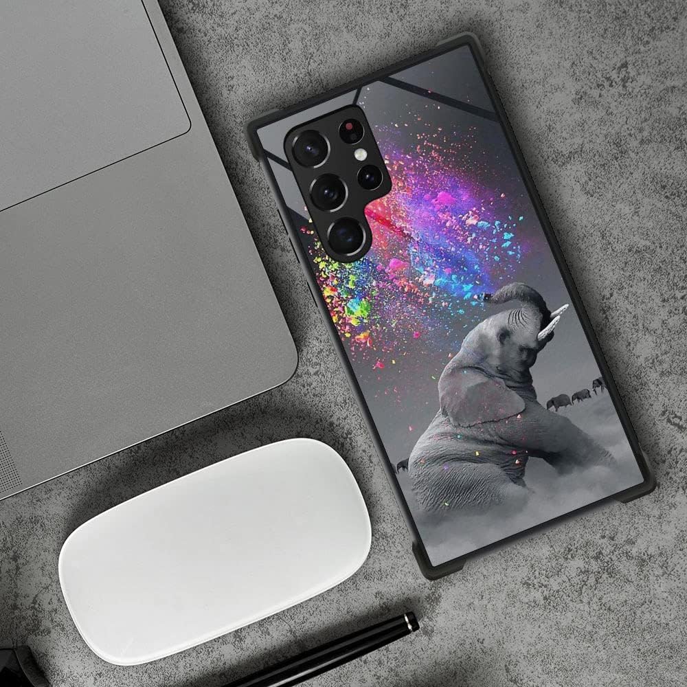 ZHEGAILIAN Funda compatible con Samsung Galaxy S23 Plus, maravillosa funda de elefante 15 para Samsung Galaxy S23+ Plus, funda de protección contra
