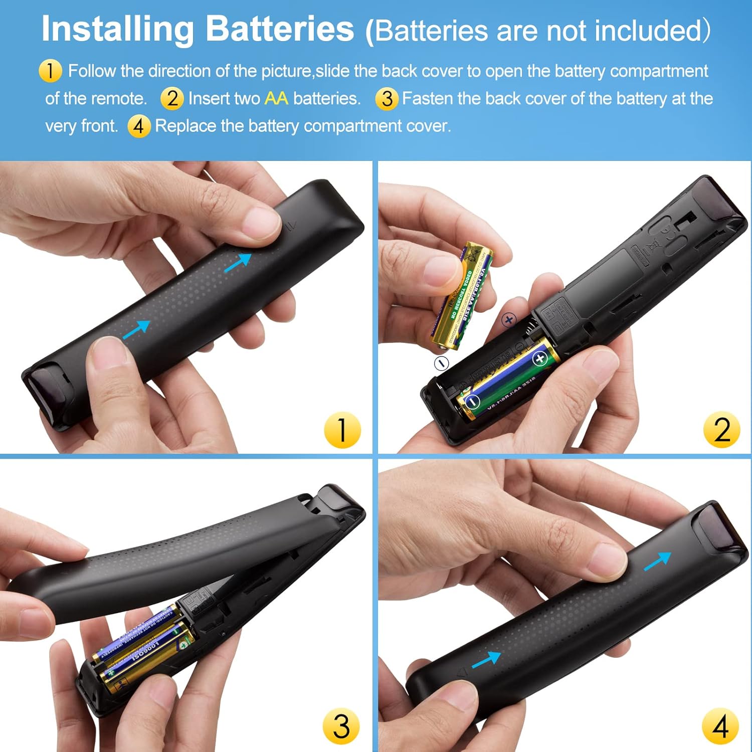 Paquete de 2 unidades de control remoto de repuesto para Samsung-Smart-TV, compatible con todos los televisores inteligentes Samsung LED QLED UHD