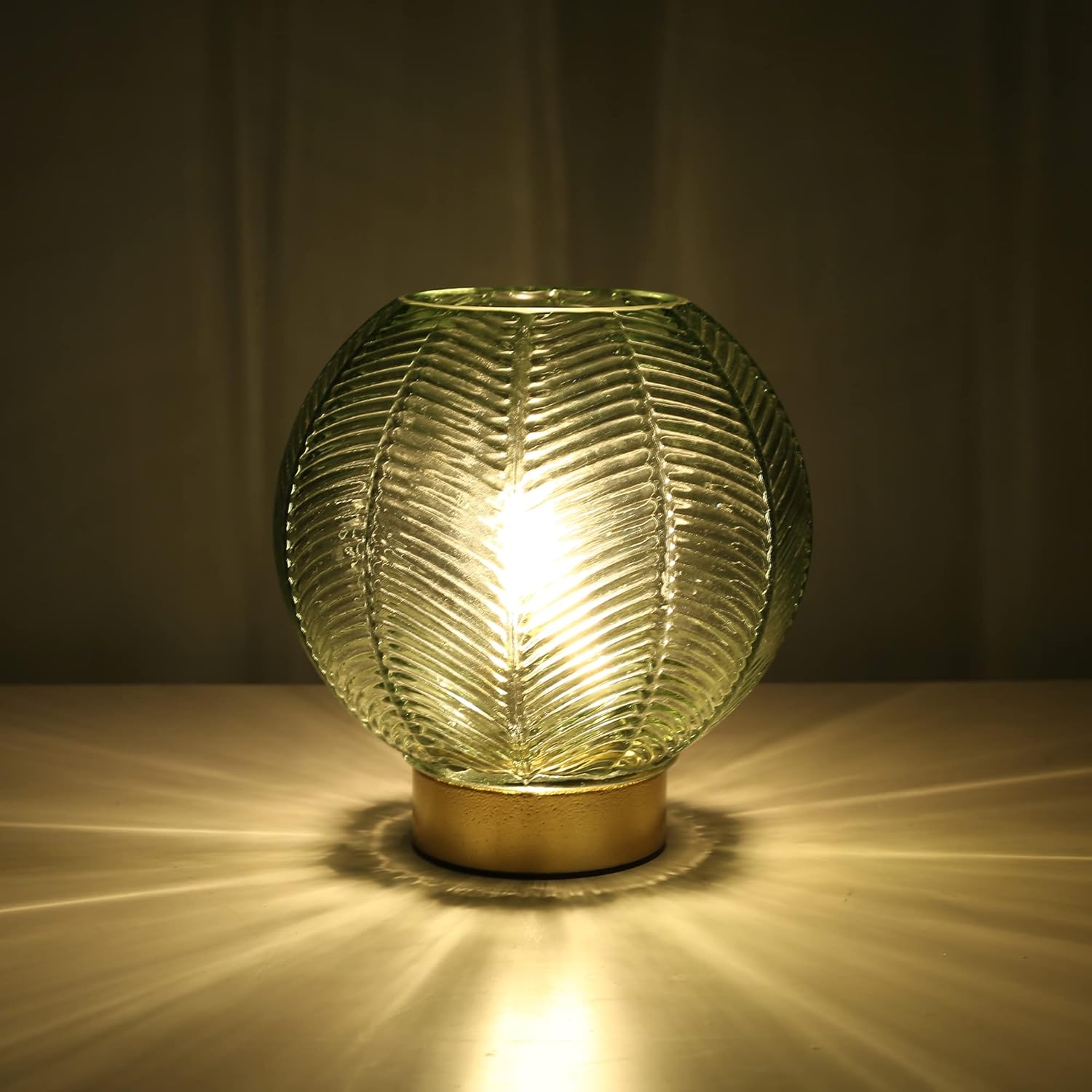 Lámpara de mesa inalámbrica con temporizador, lámpara de mesa inalámbrica con bombilla LED, pequeña lámpara decorativa de cristal para mesita de