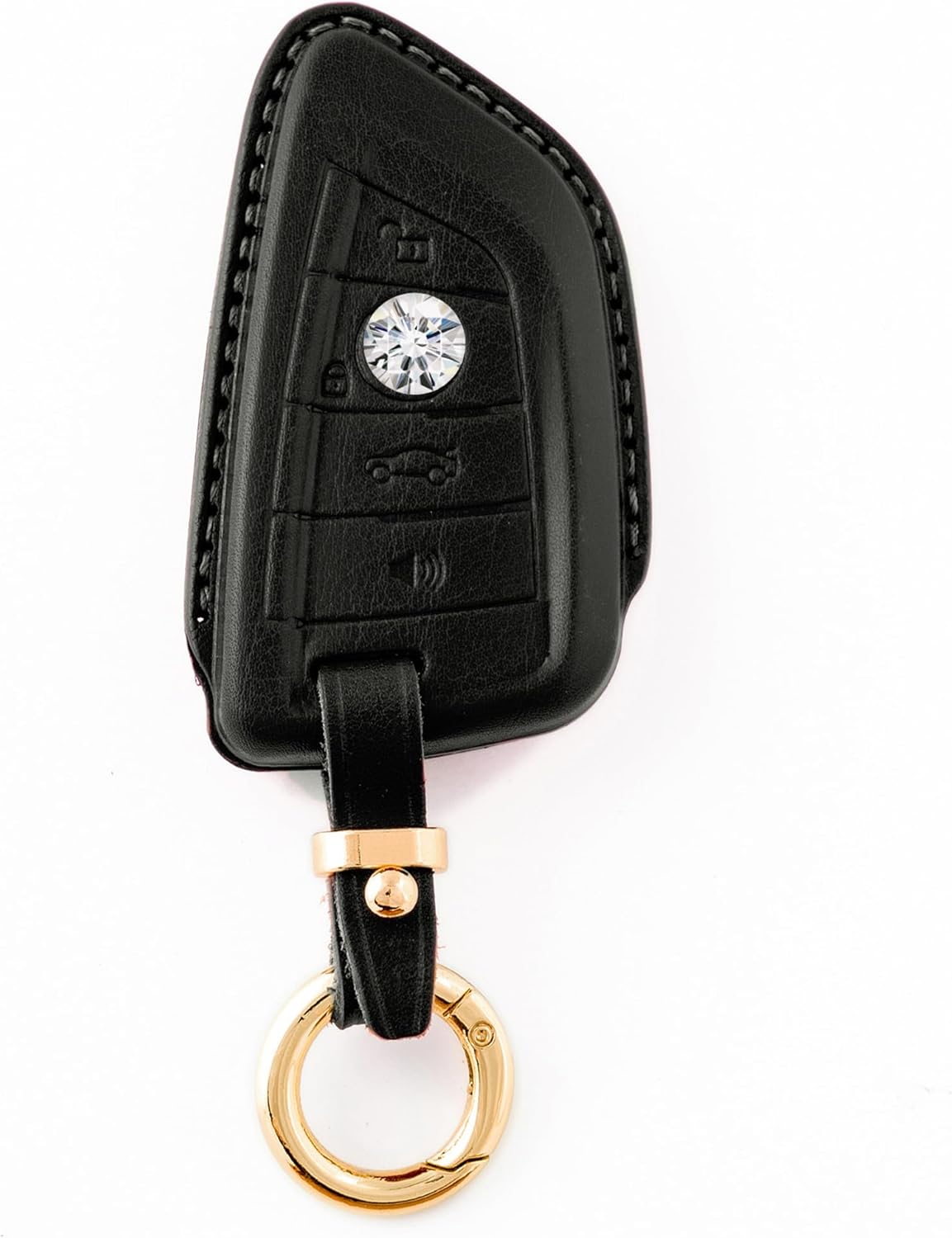 T&T GADGETS Funda protectora de cuero para llaves de automóvil, protección completa, compatible con BMW 2 5 6 7 Series X1 X2 X3 X5 X6 GT