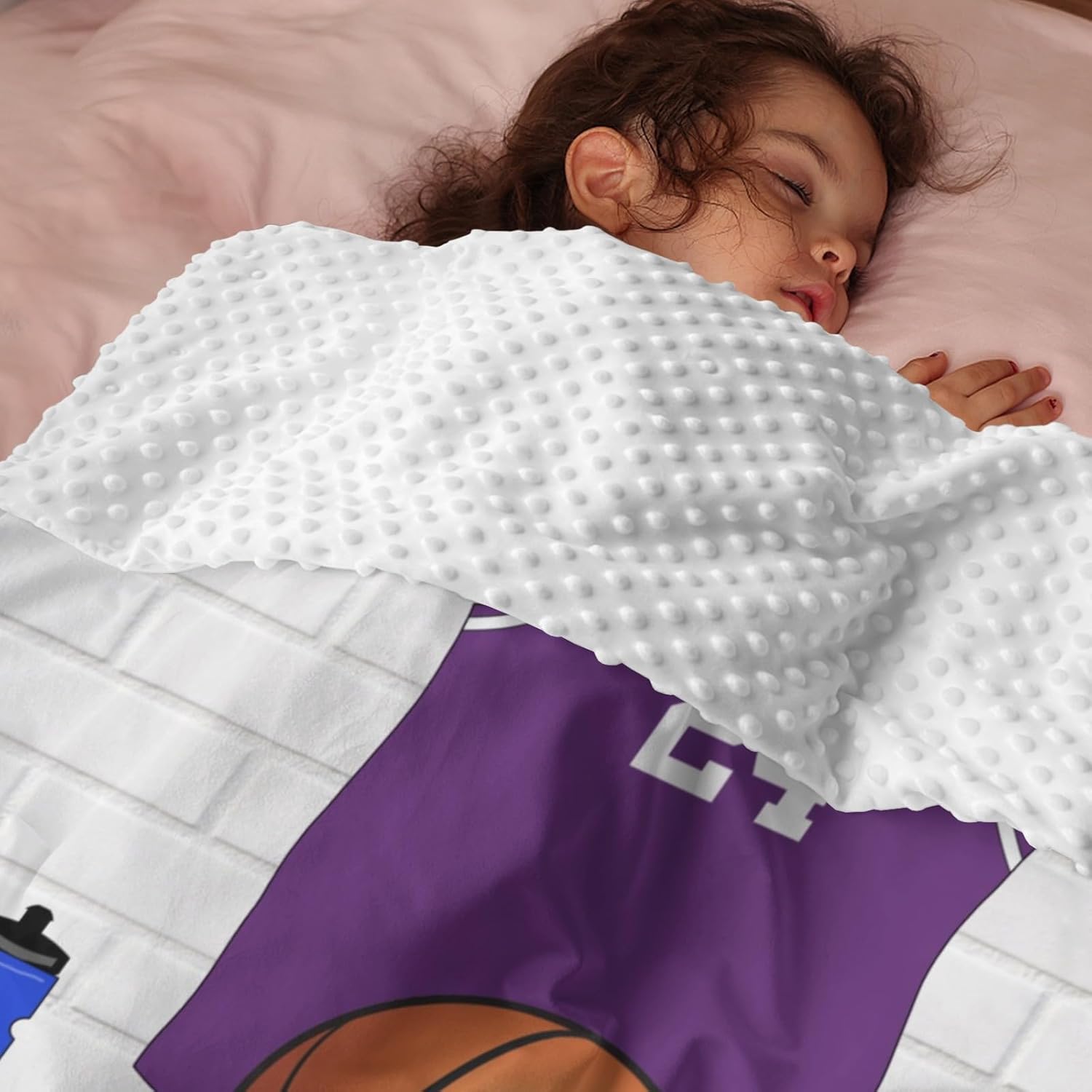 Manta personalizada para fanáticos del deporte, diseño de uva, súper suave, de doble capa, manta Minky de 50 x 60 pulgadas con respaldo de puntos,