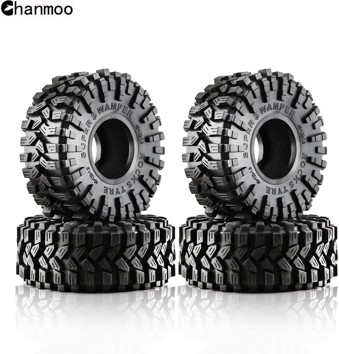 1.9 RC Crawler Neumáticos de 4.724 in con inserto de espuma de goma blanda escala 110 neumáticos para Traxxas TRX4 Axial SCX10 SCX10 II RC4WD D90
