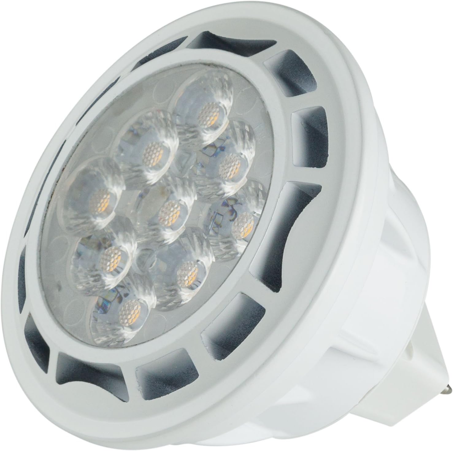 Sunlite MR16LED7WFL35DIMES40K LED 4000K MR16 7W 45W repuesto 12V GU5.3 Base MR16 Mini reflector con bombilla Energy Star regulable, blanco frío