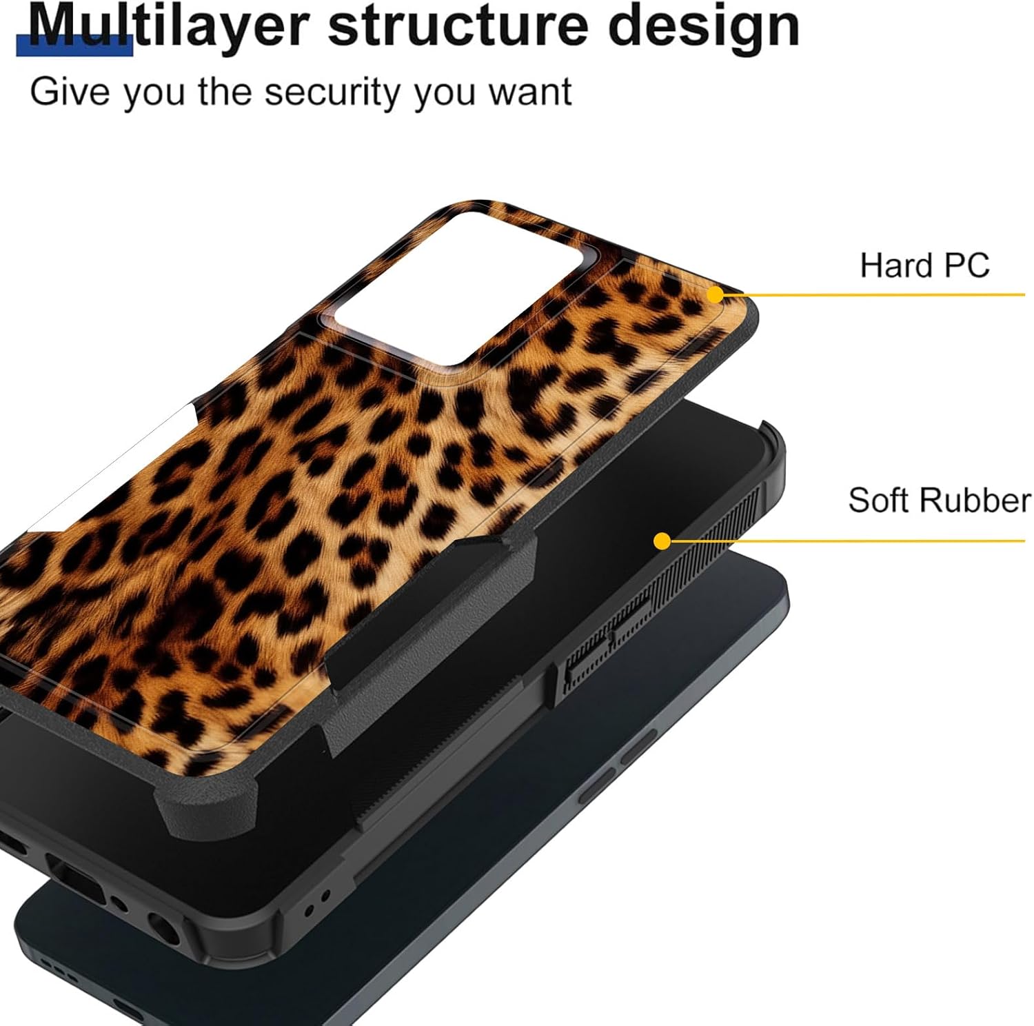 Funda para OnePlus Nord N300 5G, doble capa híbrida resistente resistente a prueba de golpes PC duro + funda protectora de silicona suave para