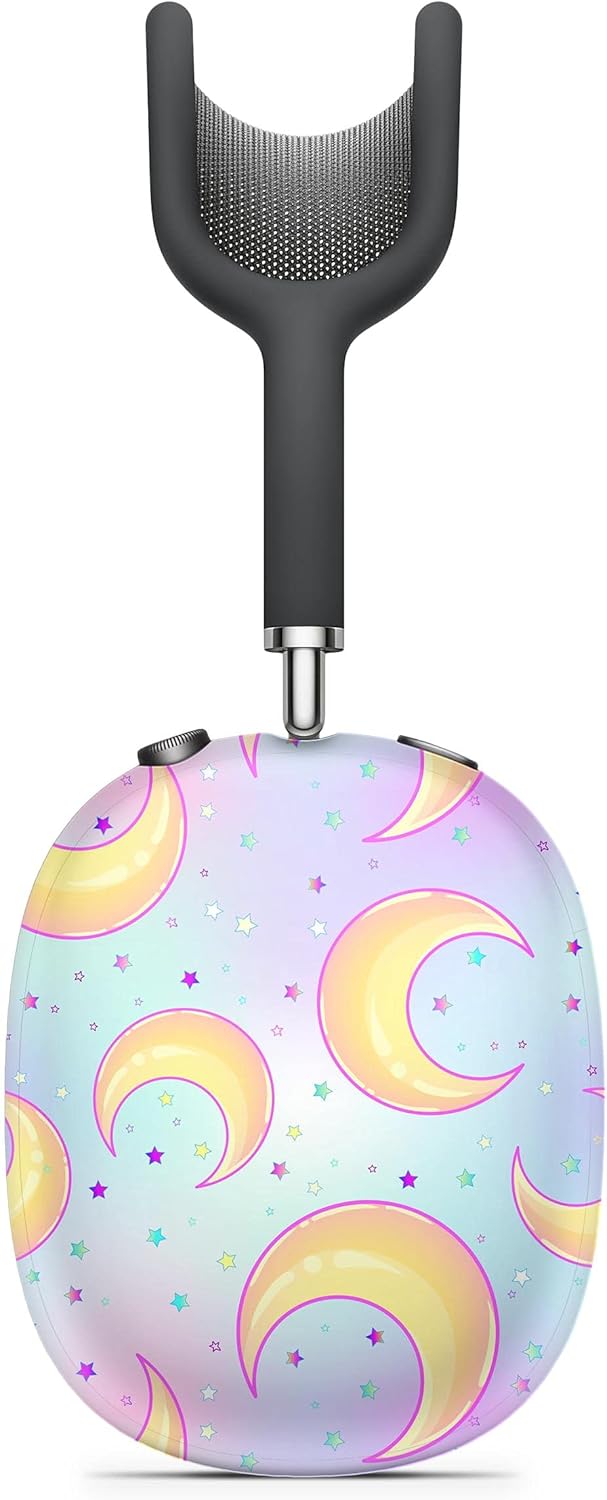Mystical Crescent Moons Skin Decal Kit de envoltura de cuerpo completo compatible con auriculares inalámbricos Bluetooth Apple AirPods Pro Max