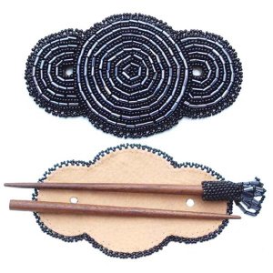 HECHO HECHO HECHO JOYERÍA INDIA SEMILLA NEGRA RECUENTOS PARA EL CABELLO ACCESORIOS BARRETTE Z-40-SB-12 HECHO HECHO HECHO JOYERÍA INDIA SEMILLA NEGRA RECUENTOS PARA EL CABELLO ACCESORIOS BARRETTE Z-40-SB-12