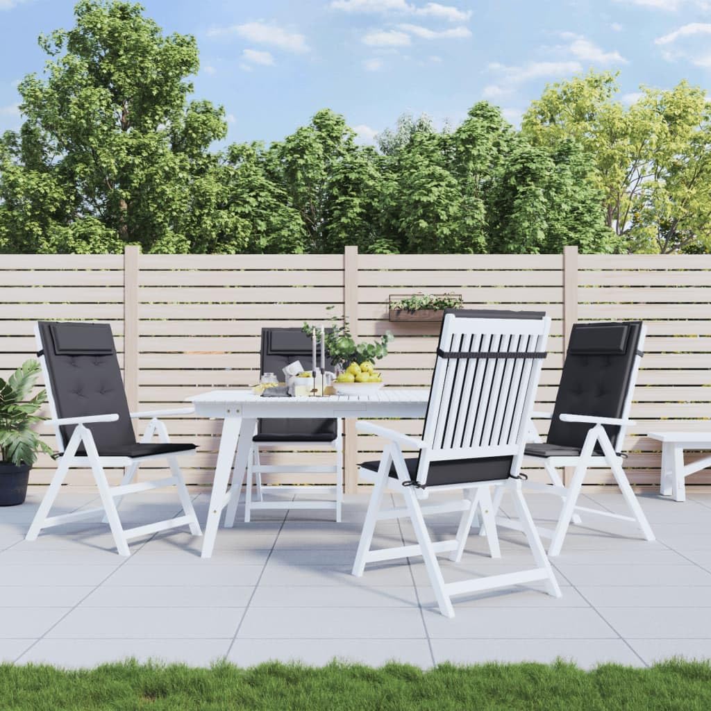 Tidyard Highback – Cojines para silla de jardín, juego de 4 cojines de repuesto para muebles de patio, tela Oxford, para interiores y exteriores,