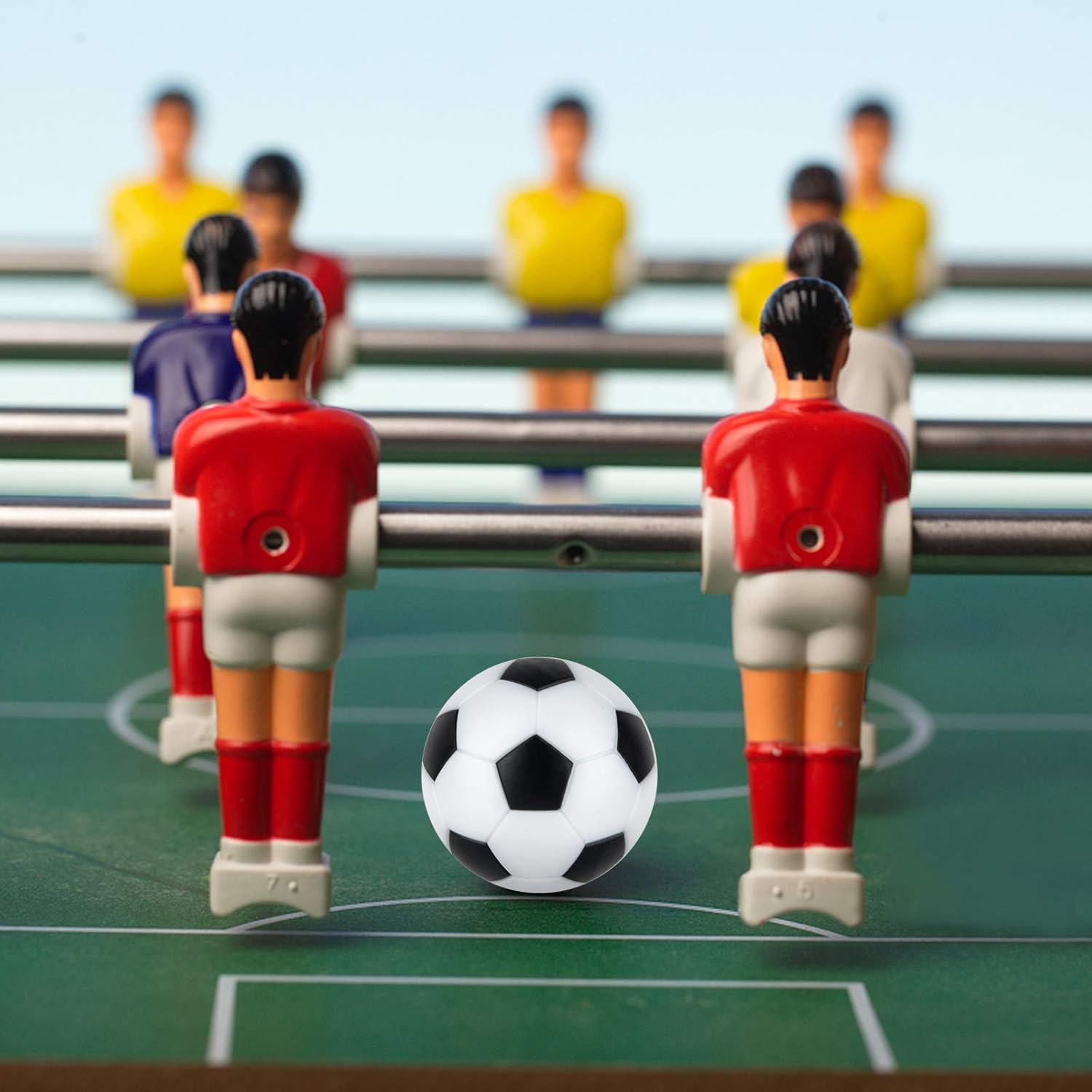 Coopay 12 bolas de fútbol de 1.260in, bolas de repuesto de fútbol de mesa, multicolor oficial de mesa con bolsa de cordón negro