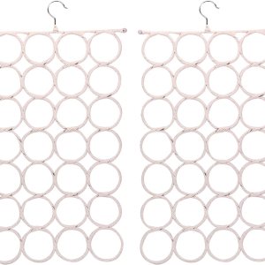 Tosnail Paquete de 2 soportes para colgar bufandas, ahorradores de espacio para corbata, cinturón, bufandas, calcetines, color blanco Tosnail Paquete de 2 soportes para colgar bufandas, ahorradores de espacio para corbata, cinturón, bufandas, calcetines, color blanco