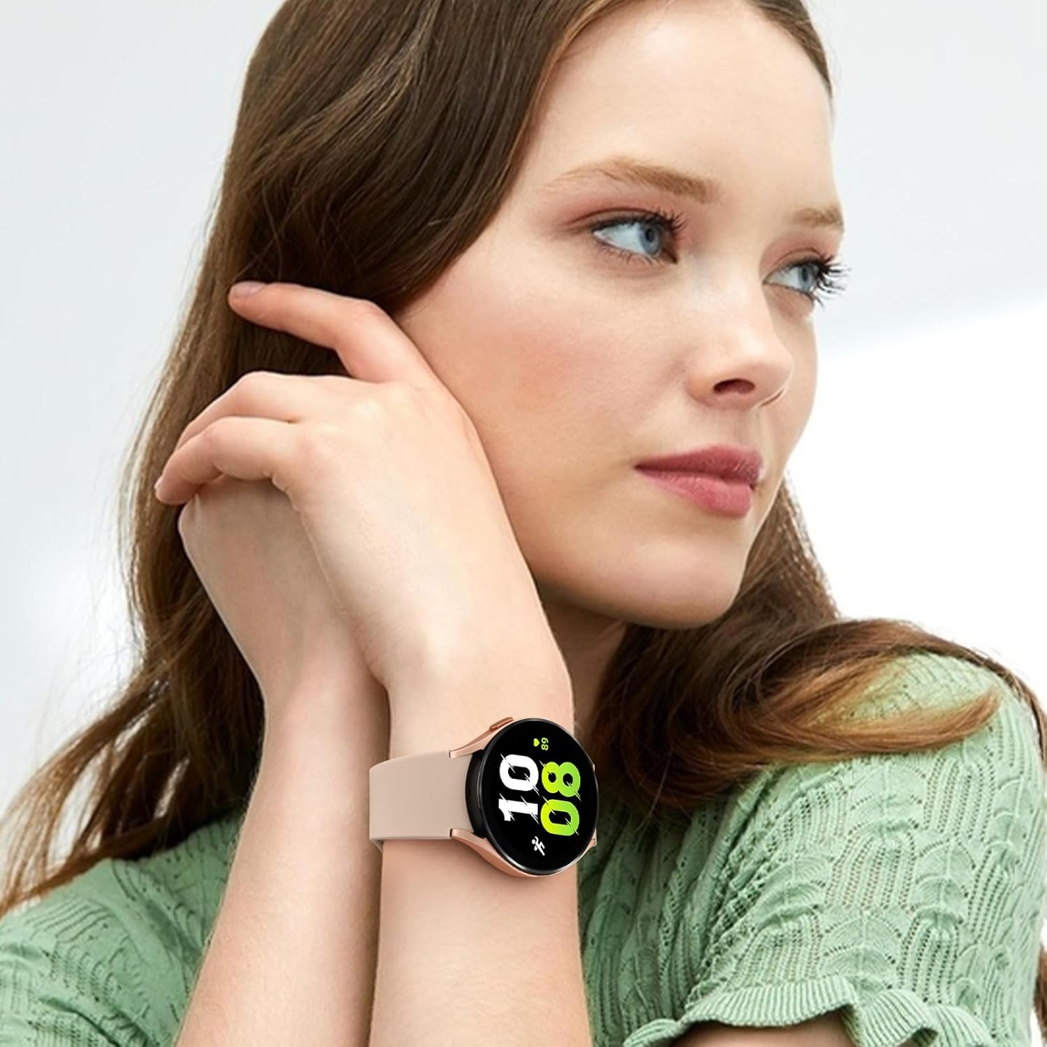 AK Correas compatibles con Samsung Galaxy Watch 7654 – 1.575 pulgadas, 1.732 pulgadas, 1.772 pulgadas, correa deportiva de repuesto de silicona para