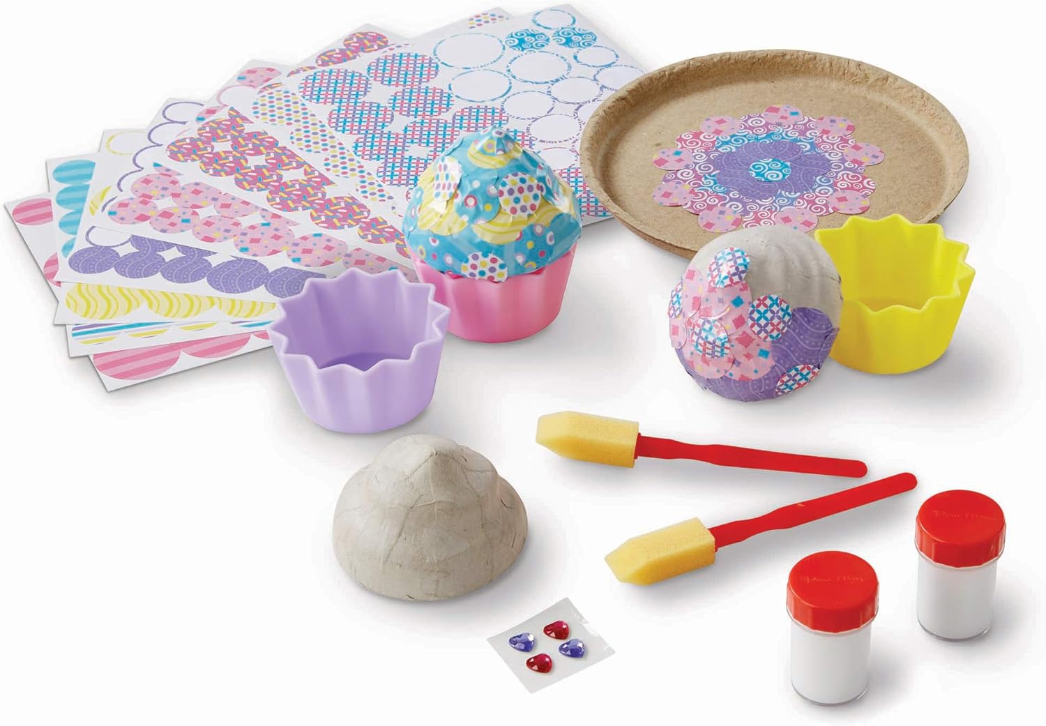 Melissa & Doug Decoupage Made Easy – Kit de manualidades de papel para magdalenas