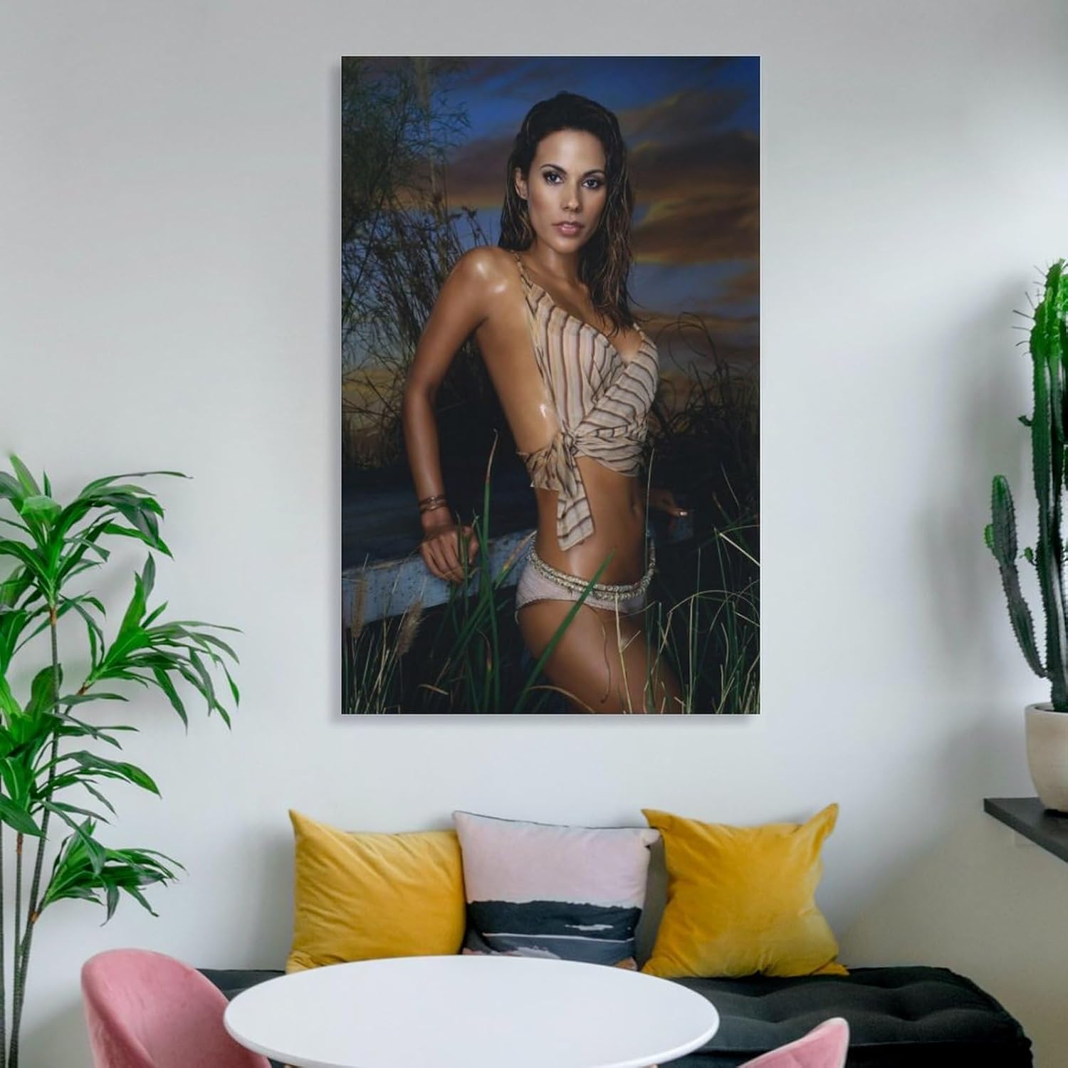 Póster artístico de Bonnie-Jill Laflin modelo caliente y sexy, pintura en lienzo, obras de arte, idea de regalo, estética, 08 x 12 pulgadas (7.9 x