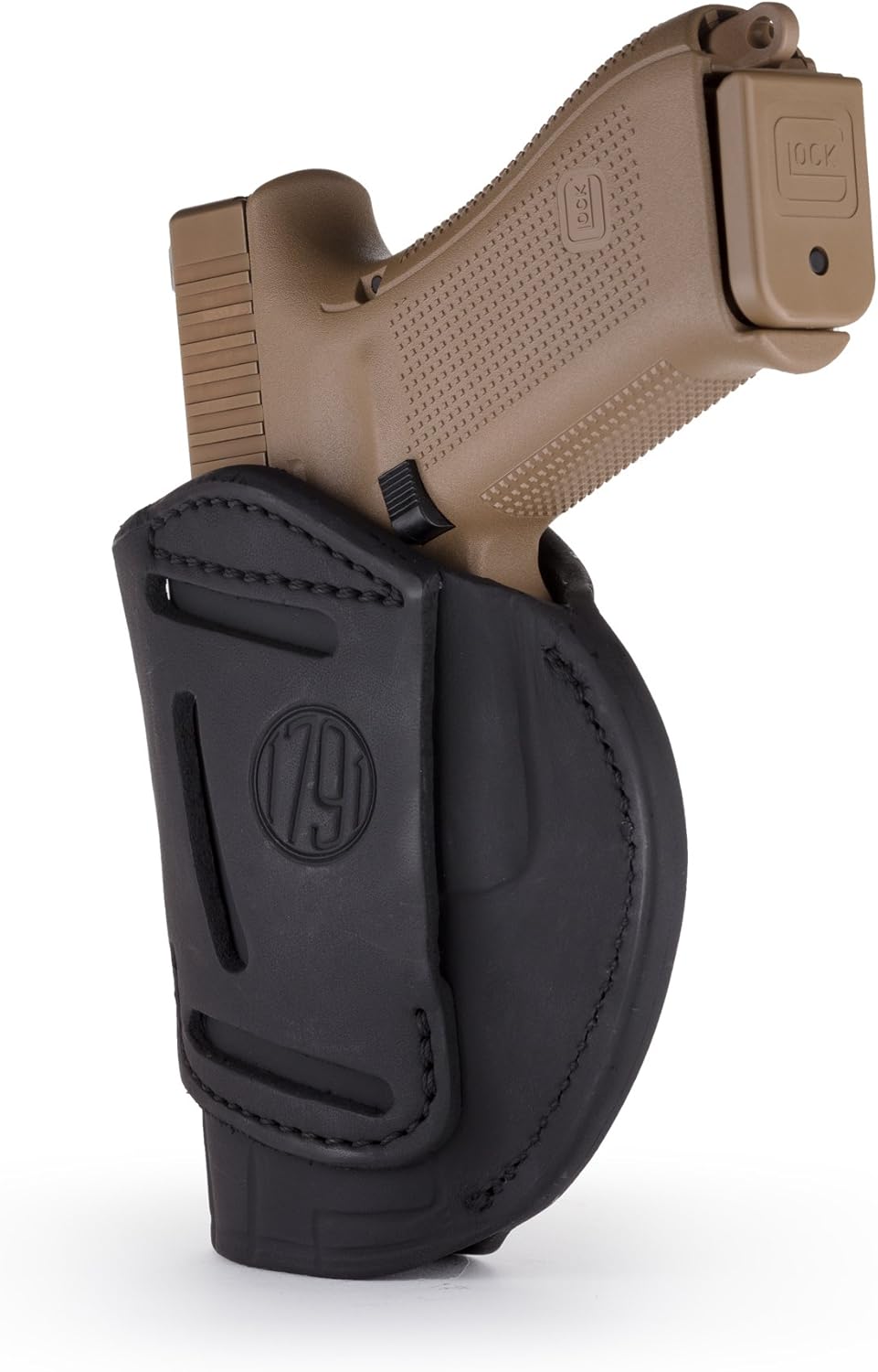 1791 GunLeather Funda Glock 19 de 4 vías  Funda OWB e IWB CCW  Funda de cuero para pistola de mano derecha  Compatible con G19, Beretta 92FS,