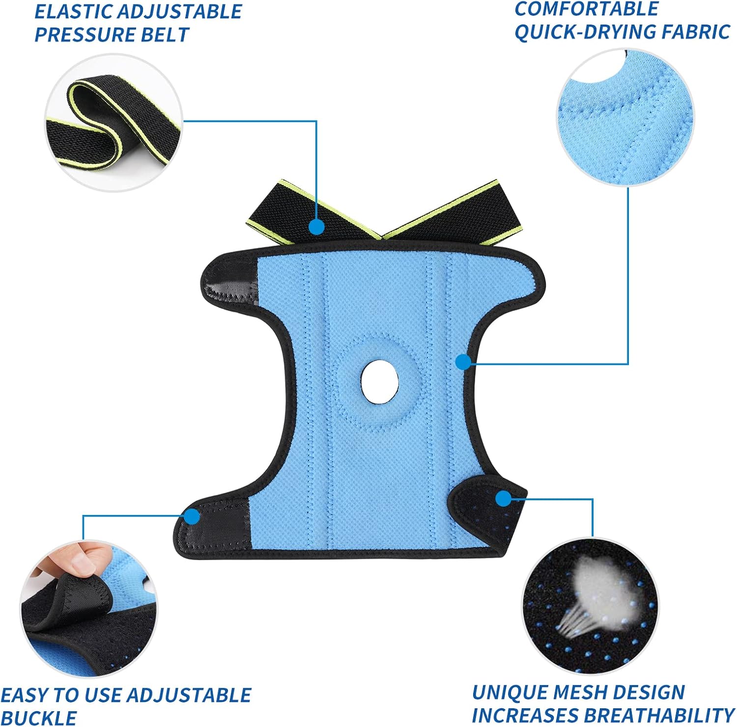 Soporte de articulación para perros medianos y grandes, envoltura de compresión con correas y tiras de resorte de metal que protege heridas, cura,