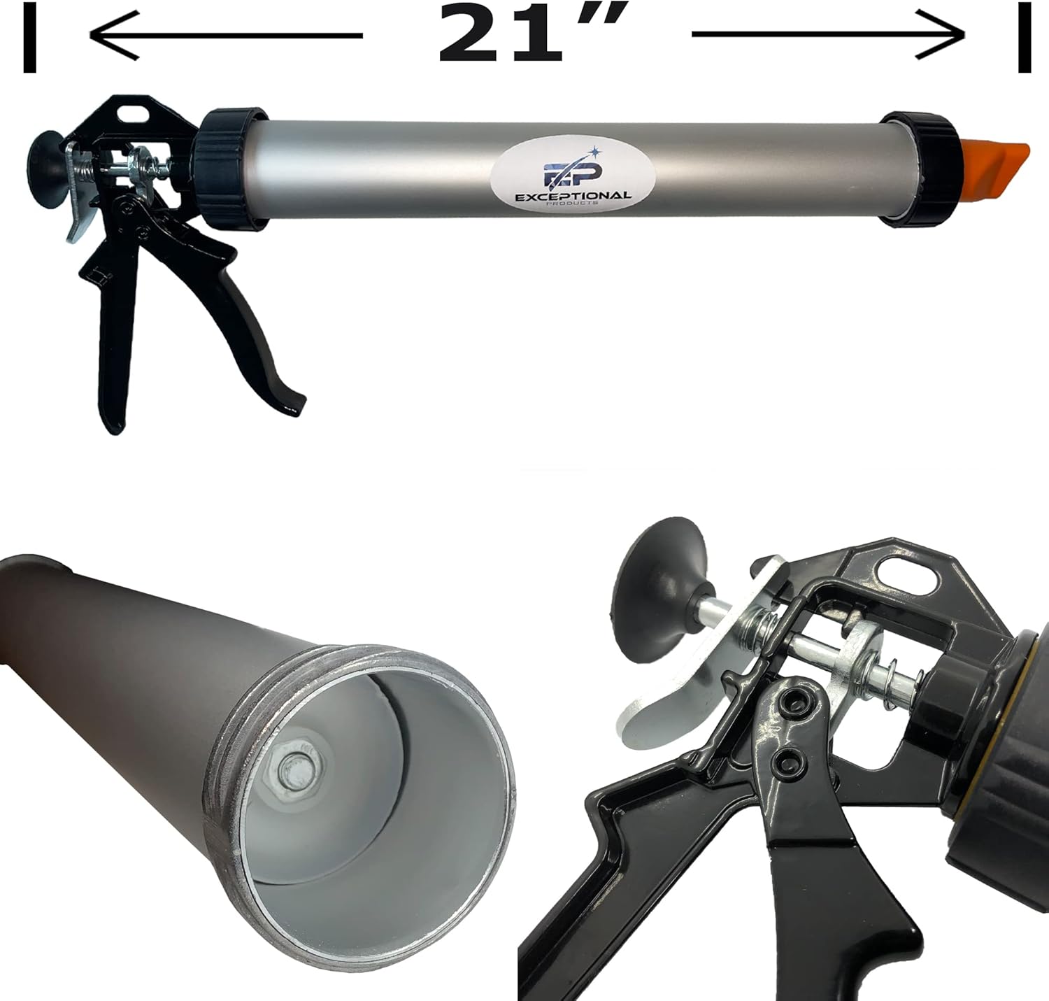 Productos excepcionales  EP26  Pistola de cemento  Capacidad de 26 onzas  Tirador de gatillo 121  Uso para ladrillo, piedra, mortero de cemento o