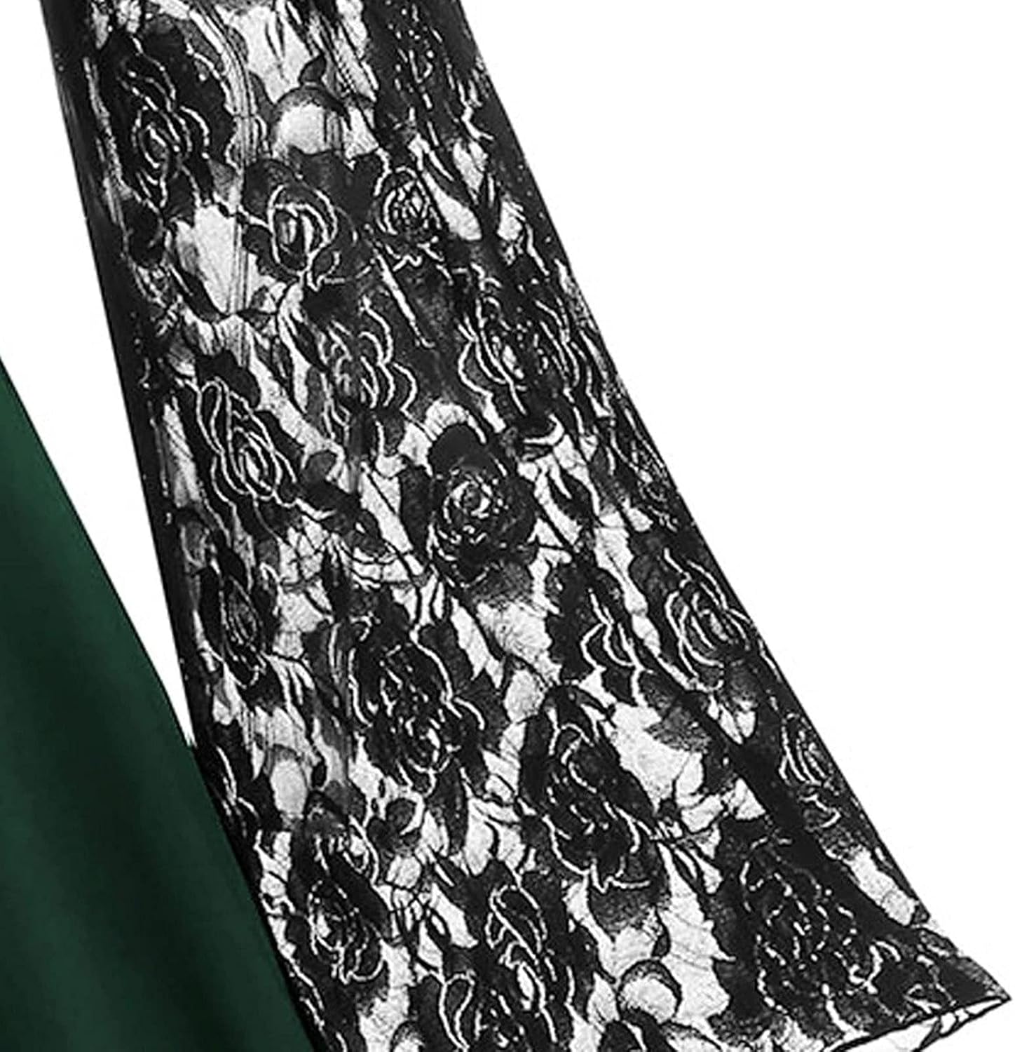 Vestido gótico con hombros descubiertos para mujer, con encaje, manga acampanada, vestido de cóctel formal, vestido de cóctel punk para Halloween,