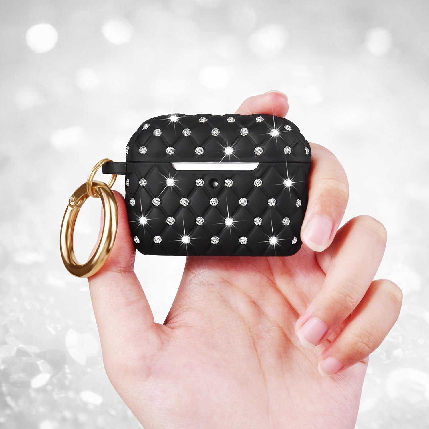 AIRSPO Funda para Airpods Pro de 2 generación, funda para Airpod Pro 2 con kit de limpieza, Airpods Pro 2 Bling Case 2022 Funda protectora de TPU de