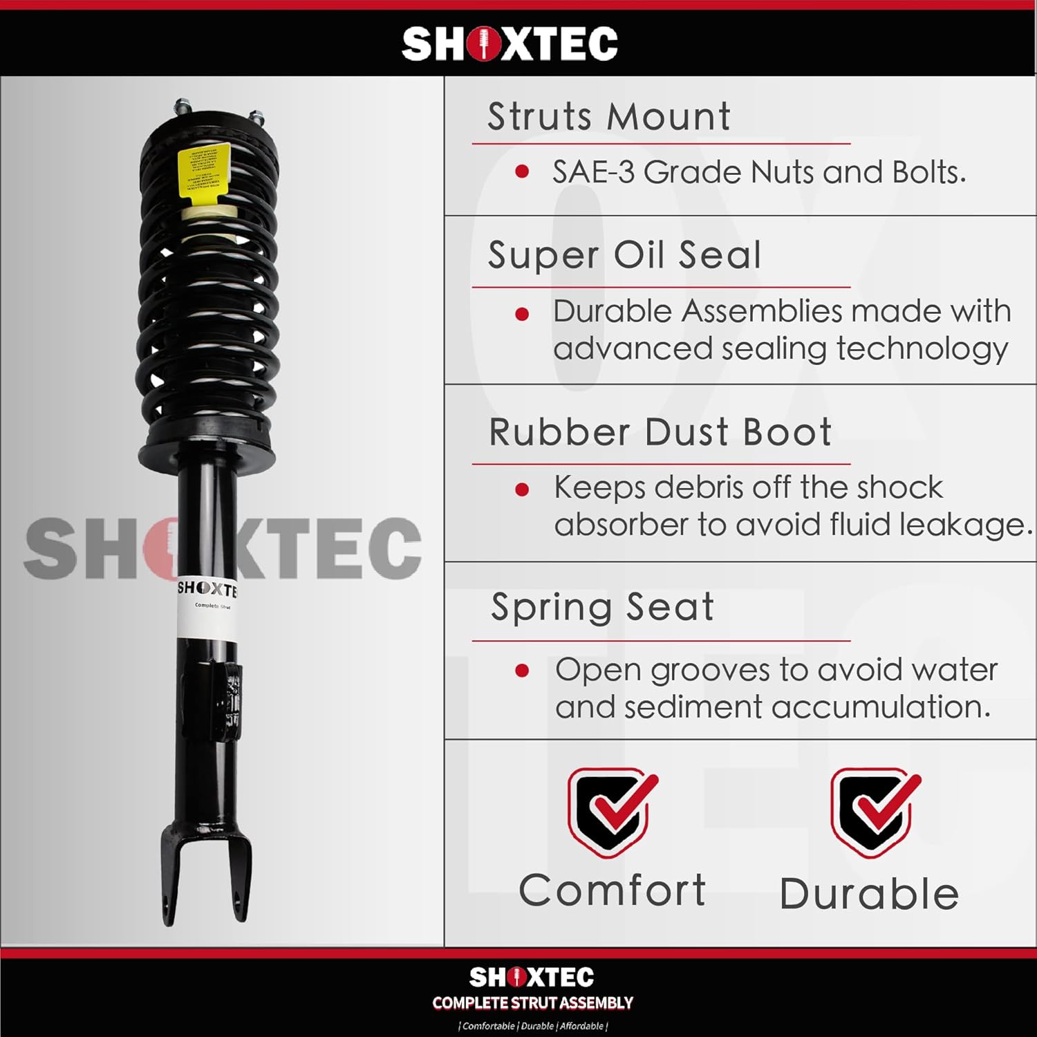 Shoxtec Par delantero de reemplazo completo de montaje de puntales para 2013-2017 Ford Taurus Amortiguador de resorte helicoidal Repl. parte no