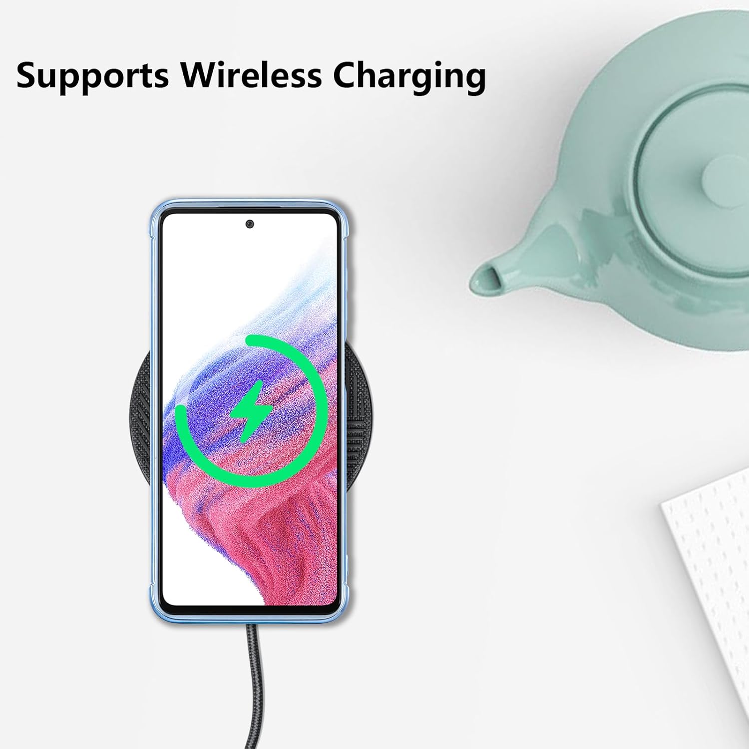 ZTOFERA Funda Samsung Galaxy A23 4G5G, bonito borde chapado con patrón de corazones de amor con protección para lente de cámara, funda para Galaxy