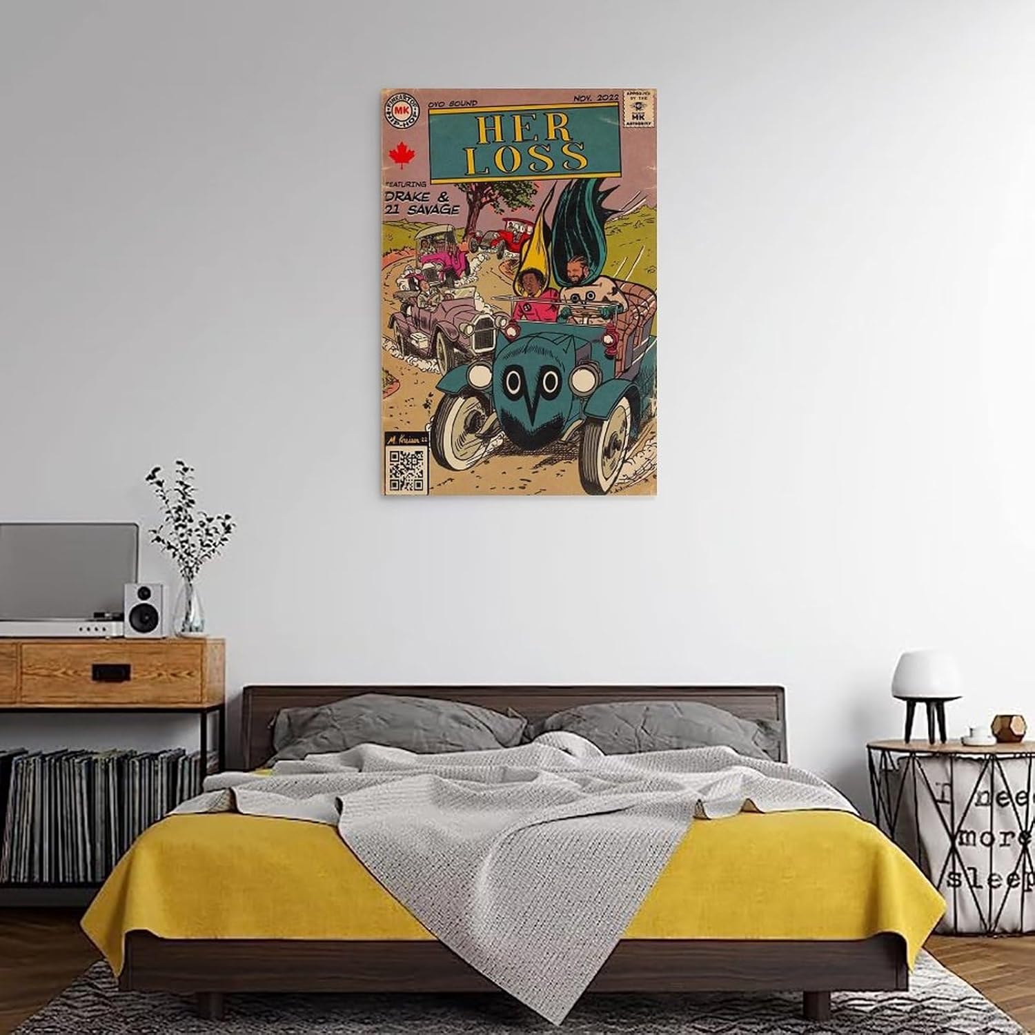 TAICI Drake & 21 Savage – Póster de álbum con texto en inglés Her los, pósteres musicales de cómic, lienzo estético, arte de pared, decoración de