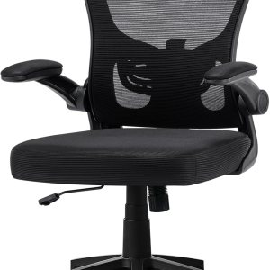 Furniliving Silla de oficina ergonómica de malla, silla de oficina en casa, silla de trabajo con respaldo medio con soporte lumbar, función de Furniliving Silla de oficina ergonómica de malla, silla de oficina en casa, silla de trabajo con respaldo medio con soporte lumbar, función de