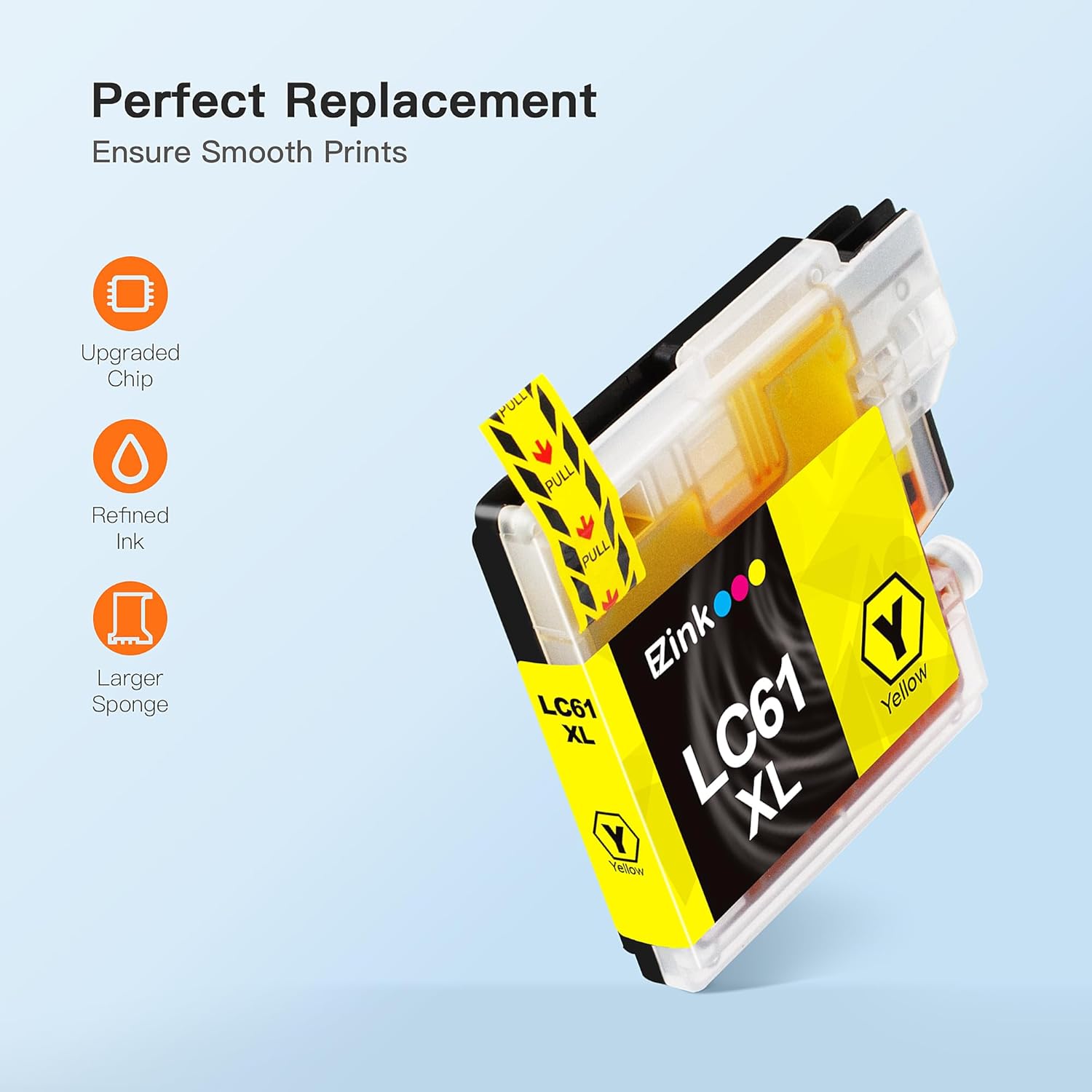 E-Z Ink (TM – Cartuchos de tinta compatibles de repuesto para Brother LC61 LC65 LC-61 LC61BK LC61C LC61M LC61Y para usar con MFC-490CW MFC-495CW