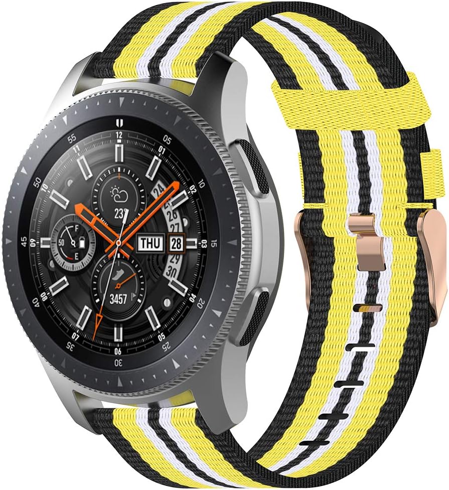 Turnwin Correa de reloj de liberación rápida de lona de 0.866 pulgadas compatible con Fossil Men’s de 1.732 pulgadas Gen 6Gen 5 Julianna, Q