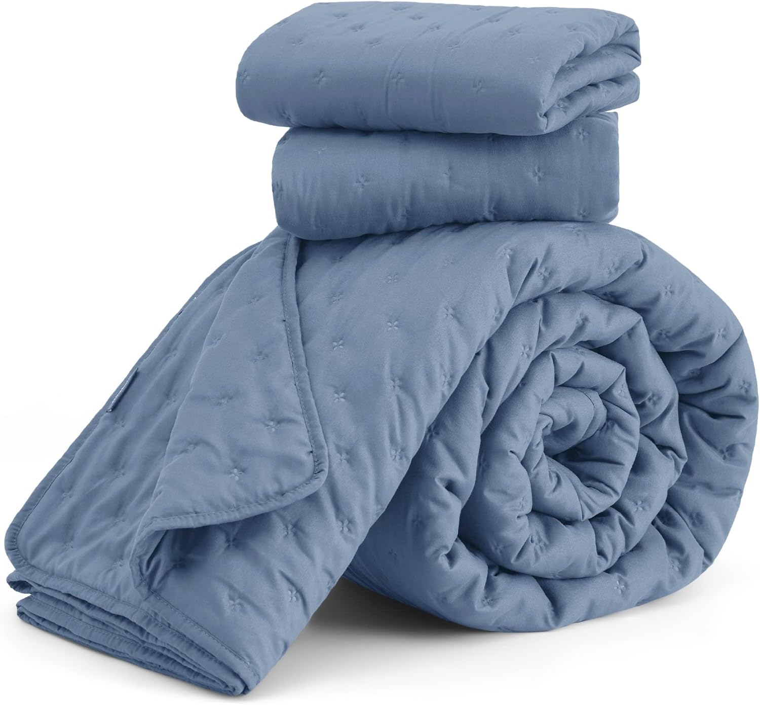 Bedsure – Juego de edredón individual extra largo. Juego de edredón ultrasónico suave individual. Colcha trébol de tamaño individual. Colcha ligera