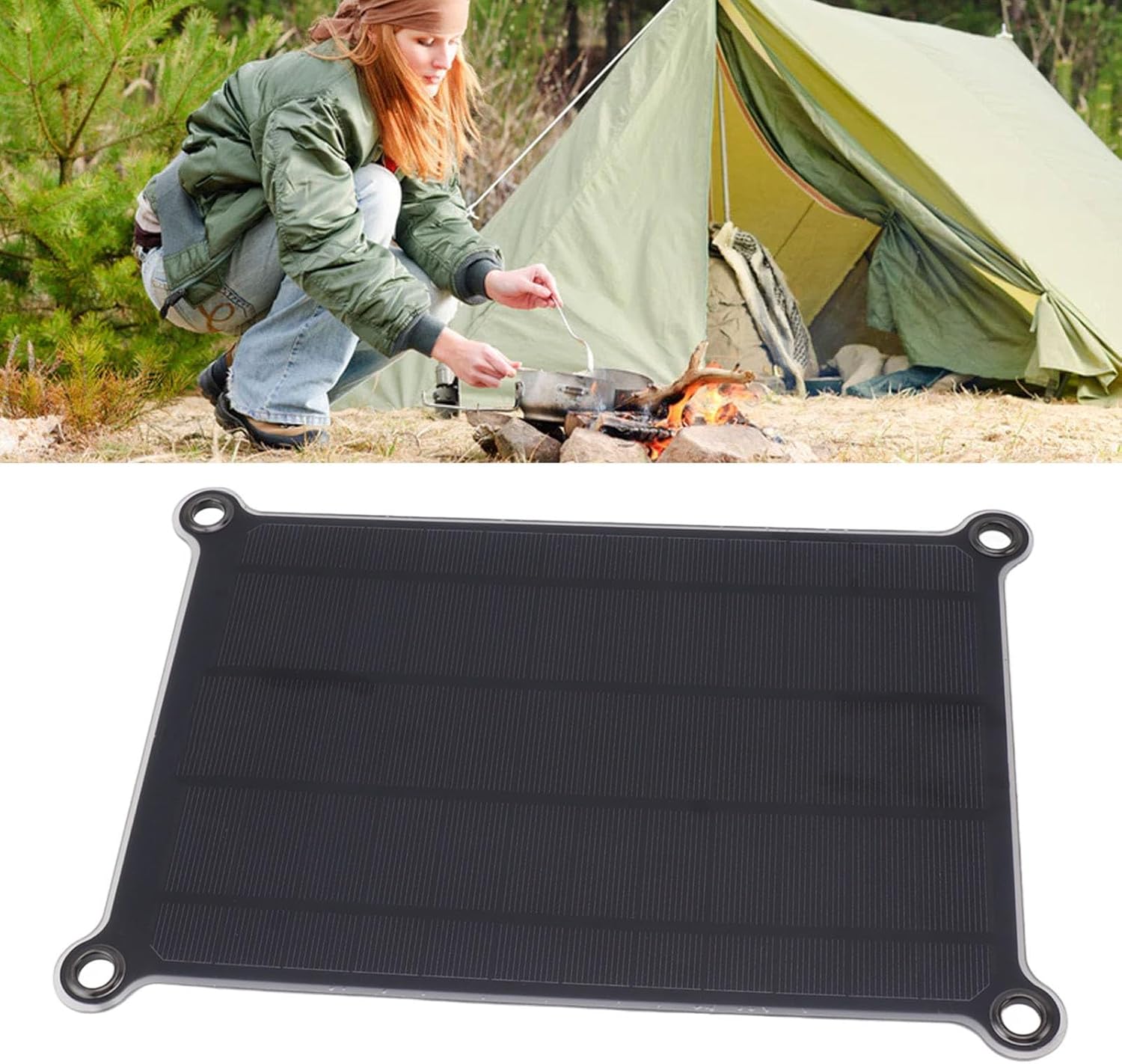 Mini panel solar 10W 5V alta conversión de energía USB monocristalino cargador del panel solar para acampar al aire libre