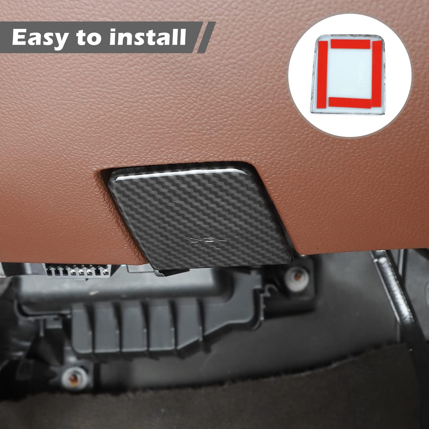Manija de liberación de capó Silverado, accesorios interiores de fibra de carbono para Chevrolet Silverado GMC Sierra 2014-2018 para Chevy Colorado