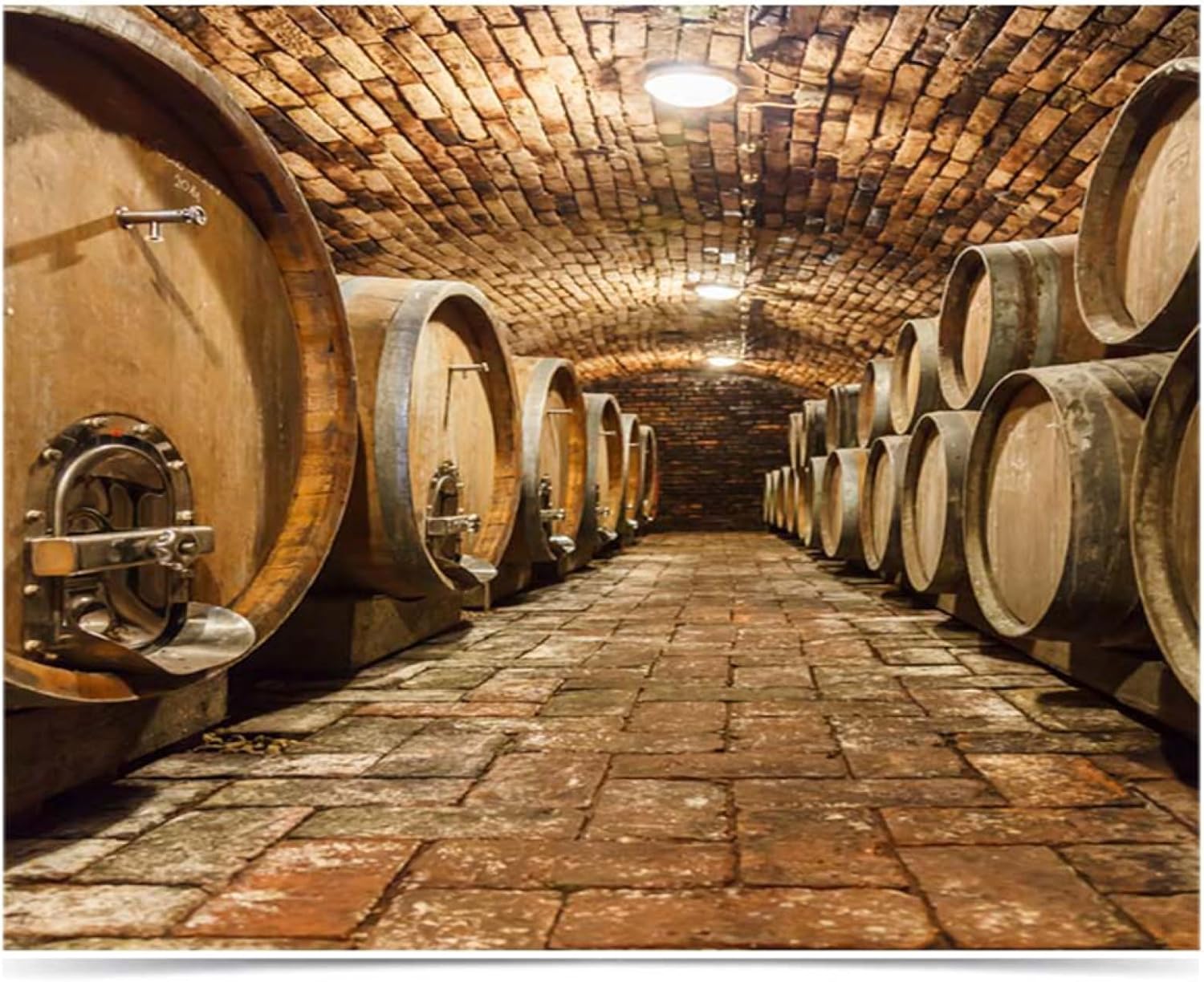 Papel tapiz de pared de barril de vino, papel tapiz autoadhesivo 3D de túnel de bodega, autoadhesivo, adhesivo extraíble para foto grande,