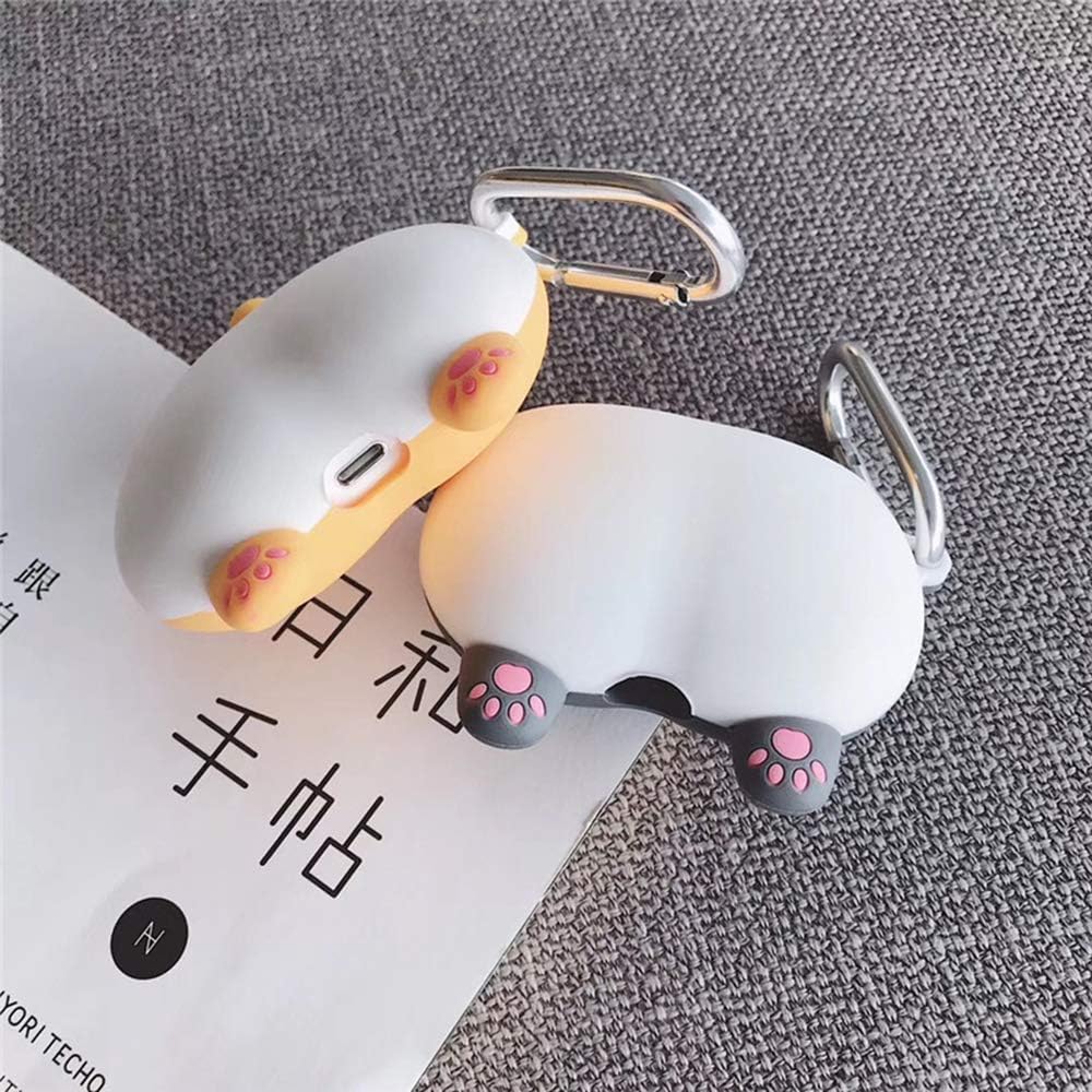 Funda de silicona para AirPods 2 y 1 (resistente al polvo) con llavero, a prueba de golpes, funda de silicona de alta calidad para Apple AirPods 2 y