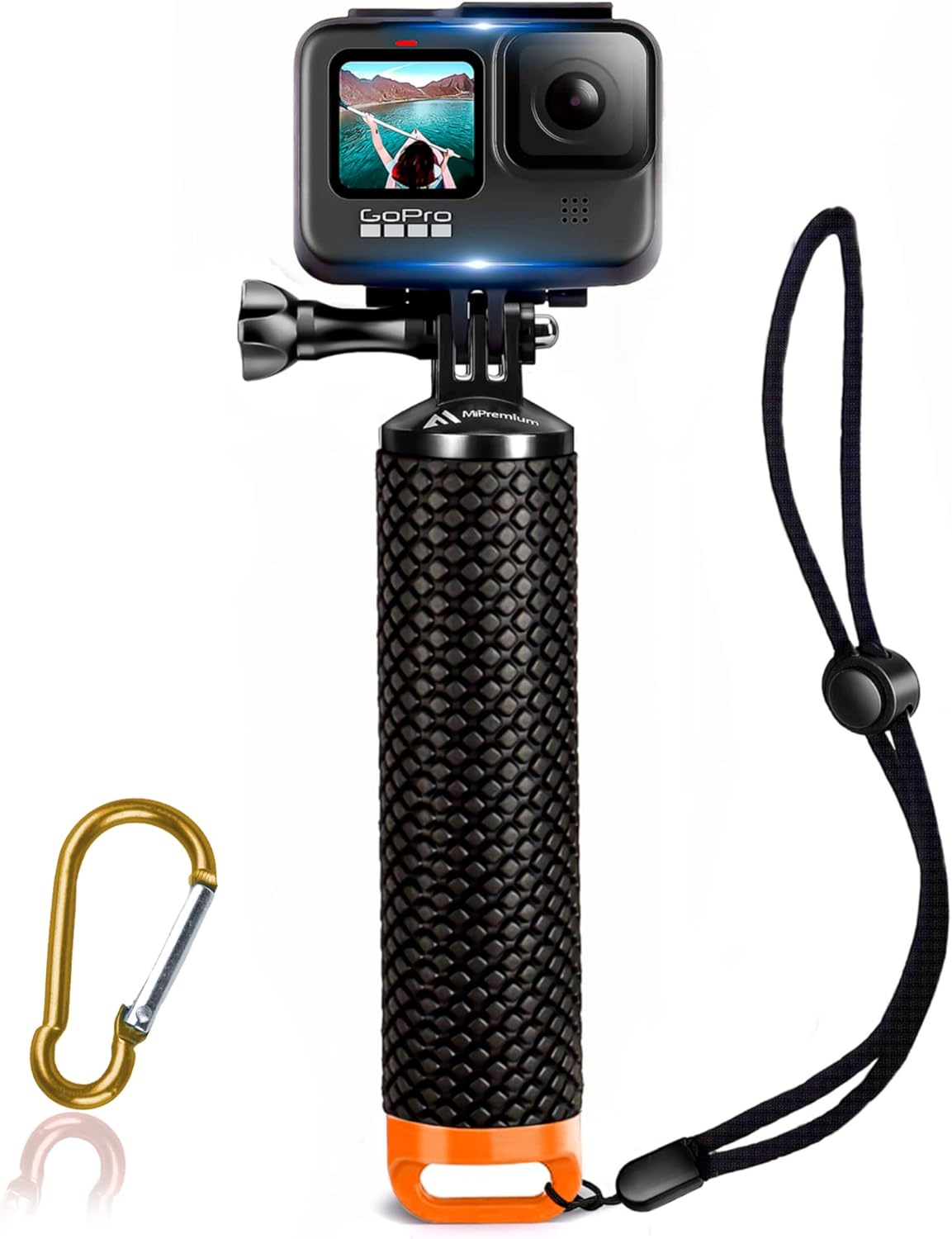 Agarre flotante impermeable compatible con GoPro Hero 10 9 8 7 6 5 4 3+ 2 1 sesión, kit de accesorios de montaje para deportes acuáticos y cámaras