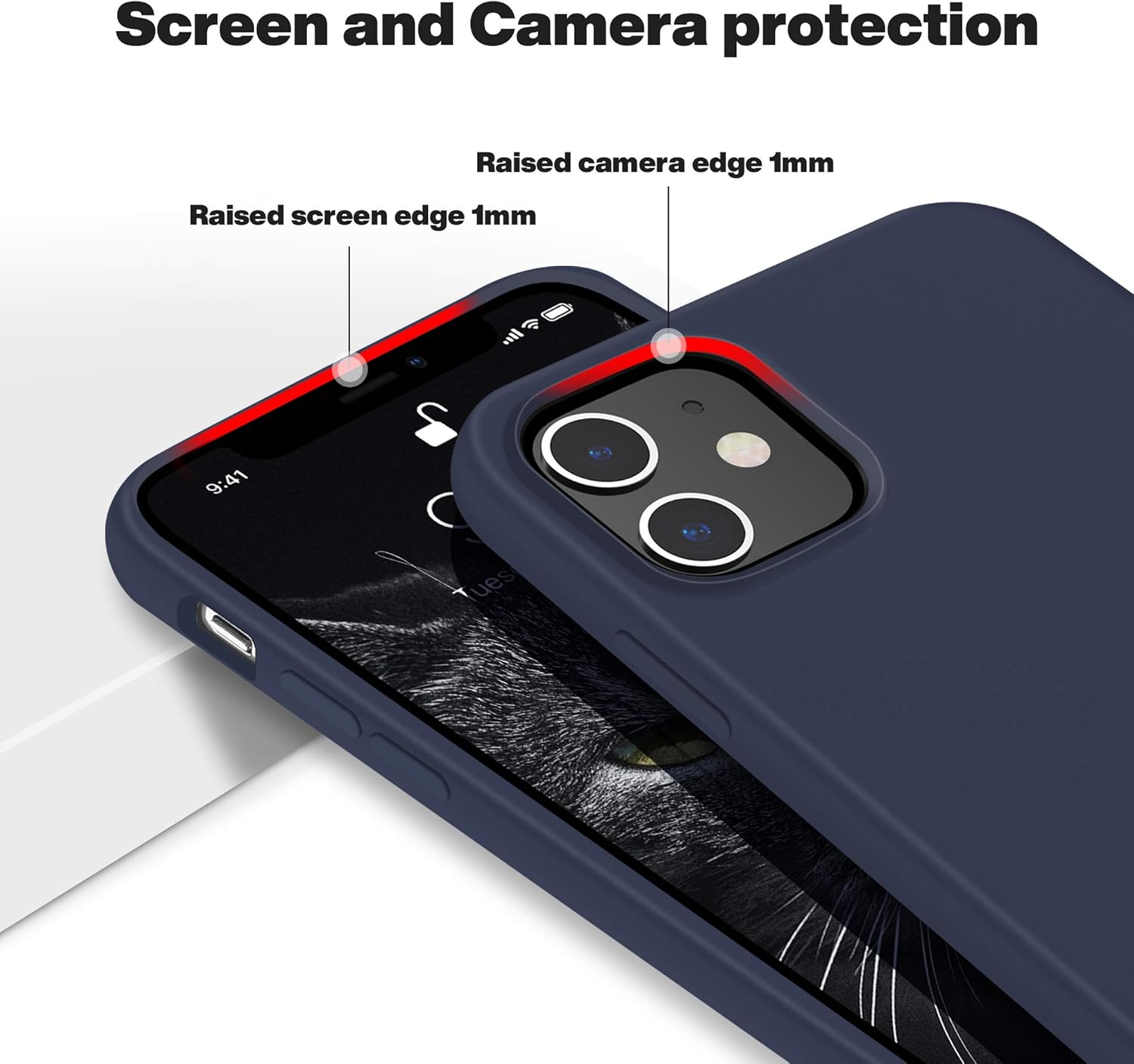 OTOFLY – Carcasa para iPhone 12 y iPhone 12 Pro de 6.1 pulgadas (2020), serie sedosa y suave al tacto Suave silicona líquida de alta calidad,