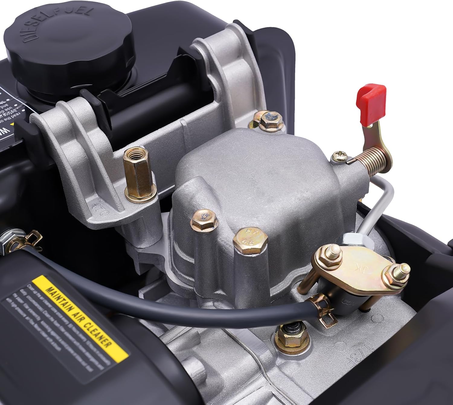 Motor Go Kart, motor diesel, motor diésel, 247CC de 4 tiempos de un solo cilindro de refrigeración por aire, motor diesel para máquinas de molienda,