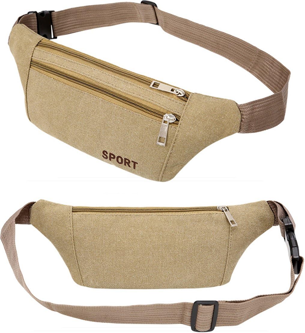 Riñonera unisex de 8.7 pulgadas, 4.7 pulgadas, 12.6 pulgadas, 0.4 pulgadas, bolsa de viaje resistente al desgaste, cintura para senderismo,