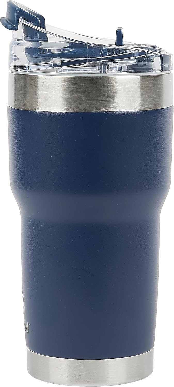 Pelican Hydration Pelican Traveler – Vaso aislado al vacío de 22 onzas, de acero inoxidable, doble pared, con tapa doble, taza de café aislada con