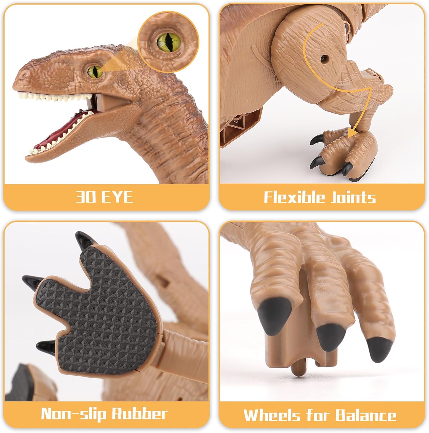Juguetes de dinosaurio con control remoto para niños de 3-5, 8-12, regalos interactivos de dinosaurios para niños y niñas de 4, 6, 7, 9, 10, 11,