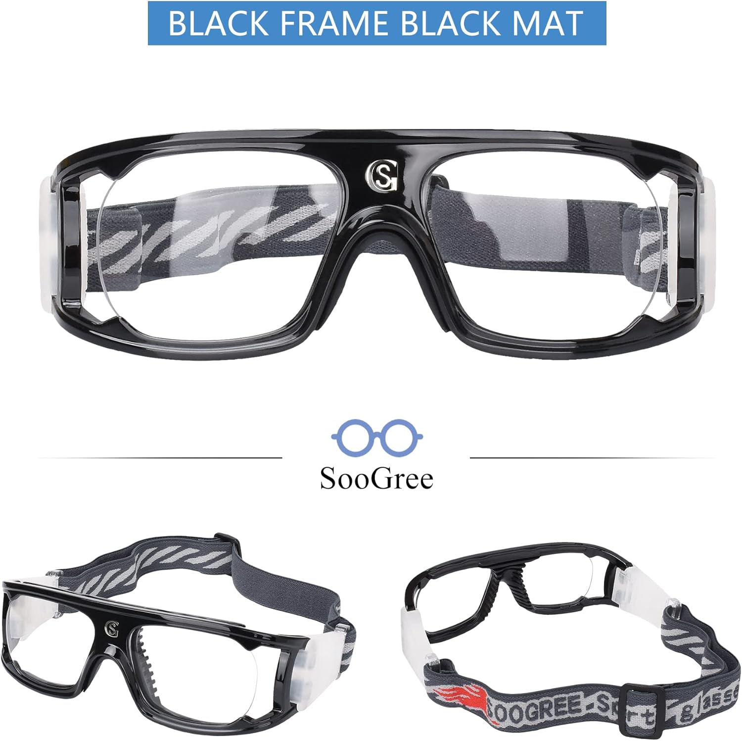 SooGree – Lentes deportivos para correr, lentes de protección polarizados, anti niebla absorción de golpes con correa ajustable