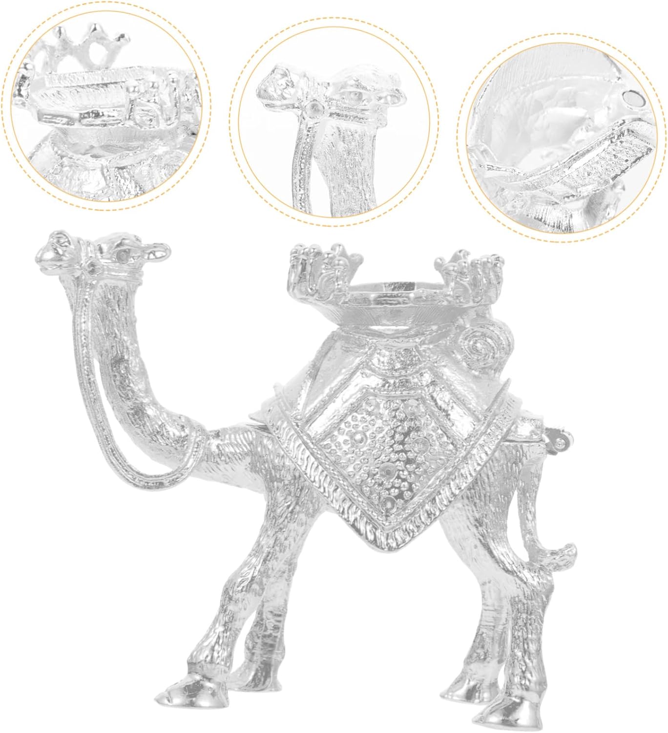 Garneck 3 unids camello soporte de exhibición cristales base de pantalla de cristal soporte de esfera de cristal soporte de metal camello estatuilla