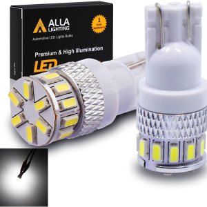 Alla Lighting 2 bombillas LED superbrillantes de 6000 K blanco W5W 2825 W5WLL 2825L 2825L marcador lateral delantero trasero tercer freno placa Alla Lighting 2 bombillas LED superbrillantes de 6000 K blanco W5W 2825 W5WLL 2825L 2825L marcador lateral delantero trasero tercer freno placa