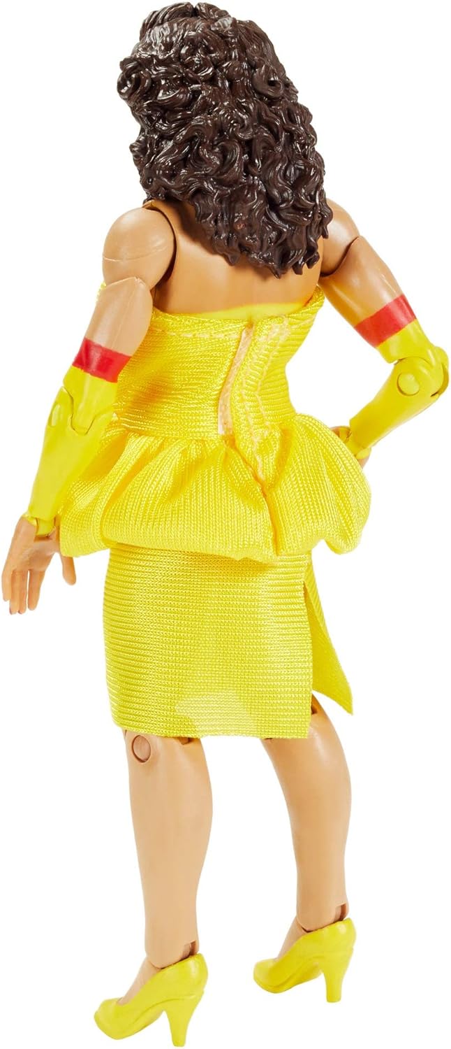 WWE MATTEL Miss Elizabeth Elite Collection – Figura de acción de lujo con detalles faciales realistas, equipo de anillo icónico y accesorios,