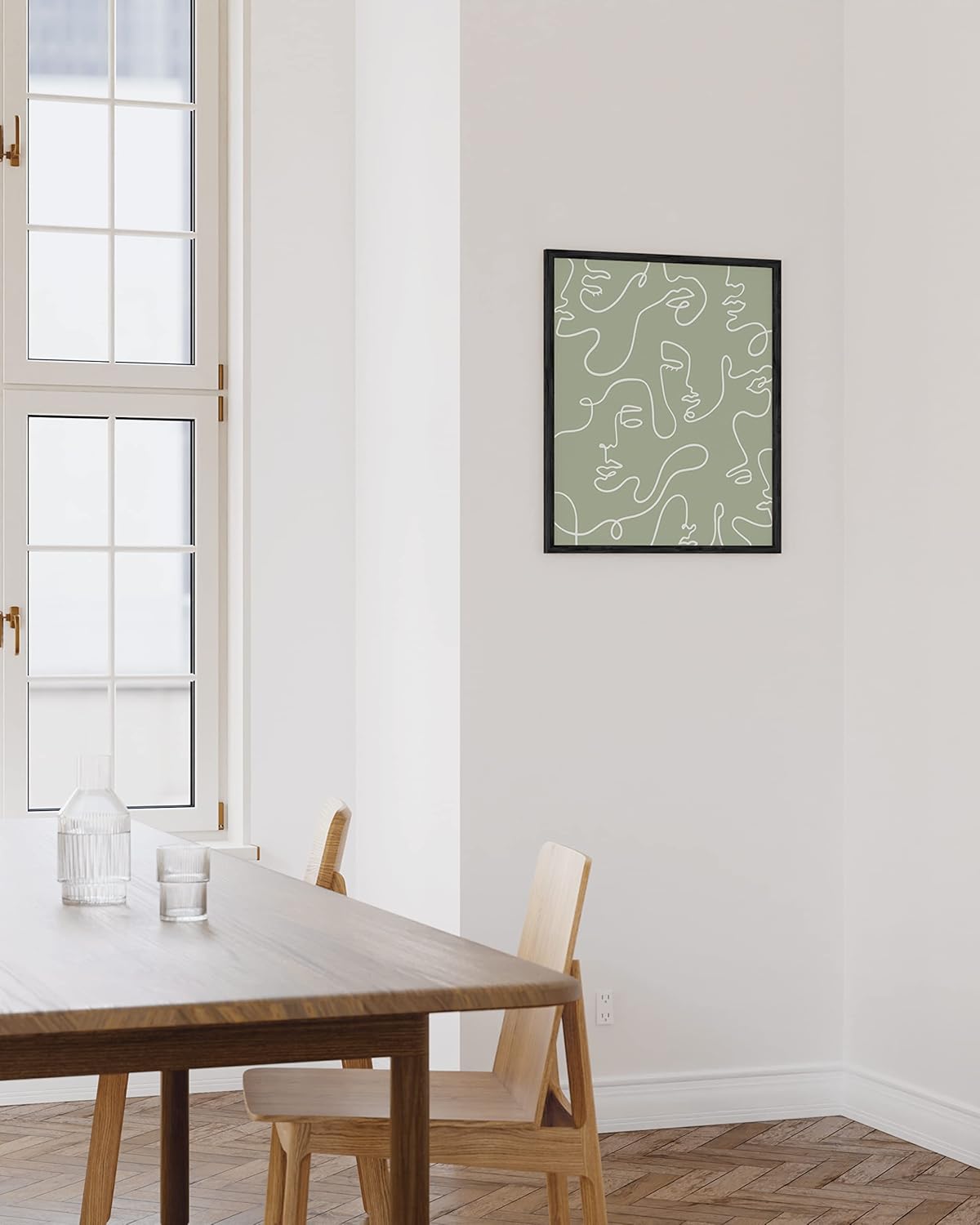 Haus and Hues – Decoración de línea de pared. Figura femenina, póster abstracto, arte de pared, póster minimalista, dibujo de línea, arte de línea