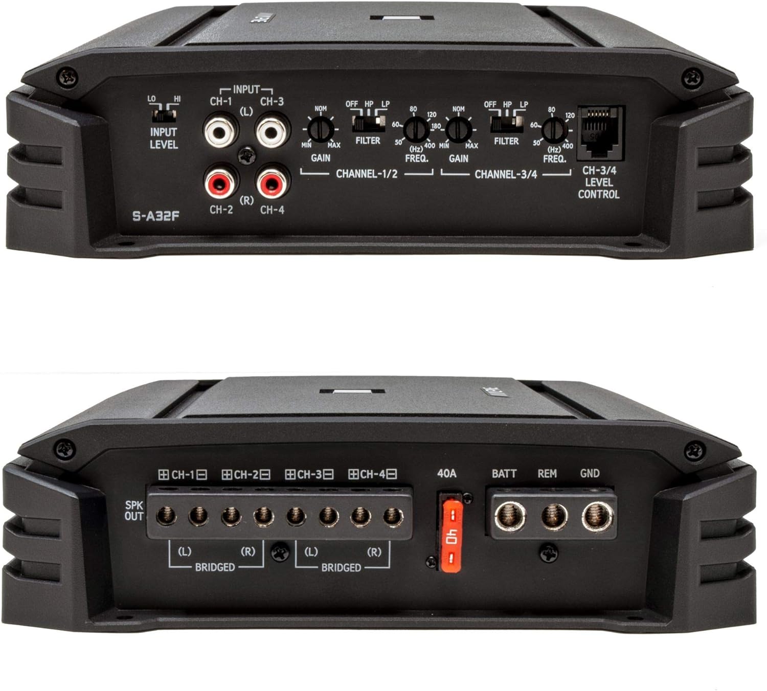 Alpine S-S65C – 2 pares de altavoces componentes de 6.5 pulgadas con amplificador Alpine S-A32F 320W 4-Ch y cableado