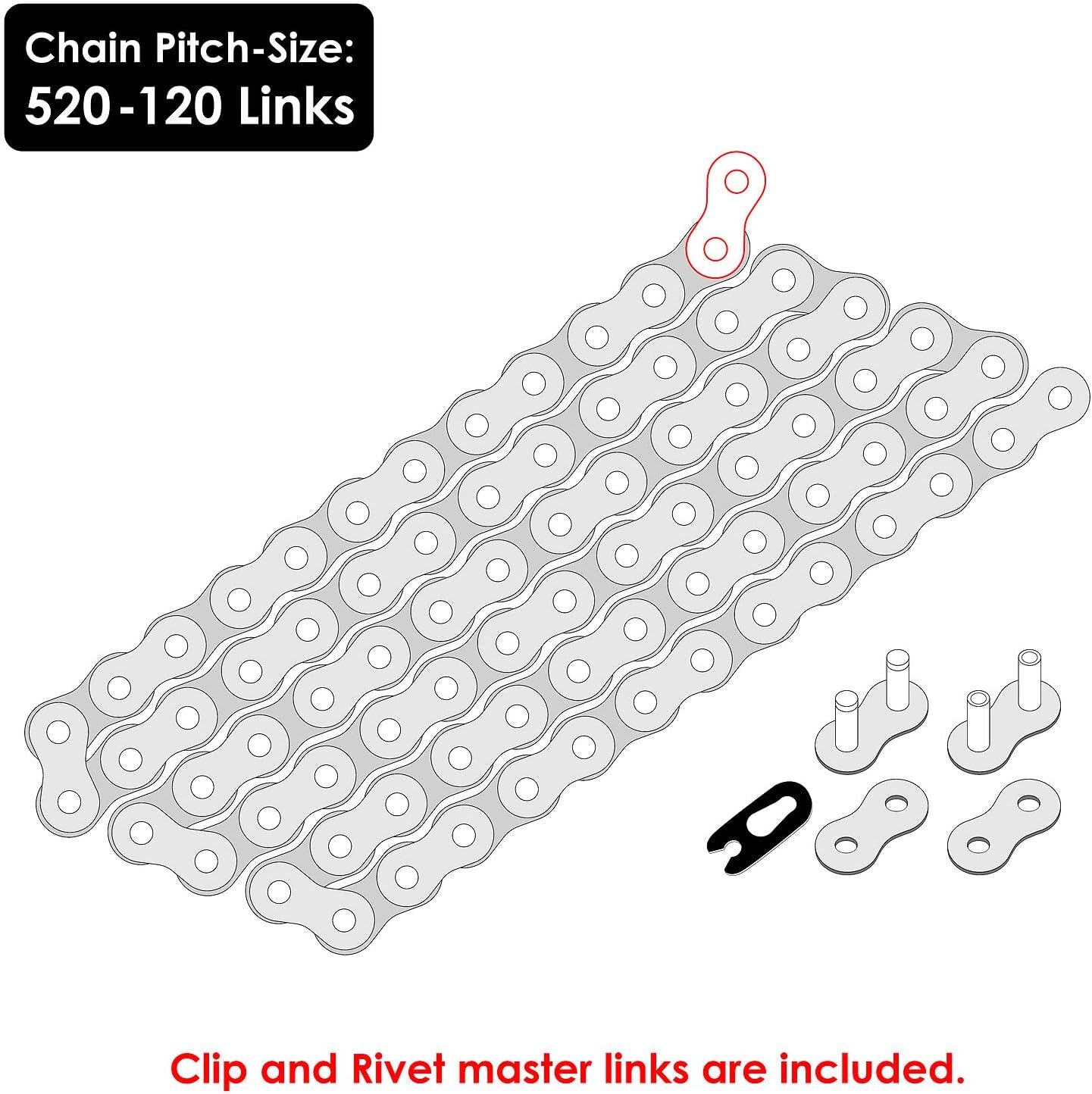 For Orange Drive Chain for Kawasaki Versys 650 KLE650 Abs 2007-2018 Mod-ZTF1-10882