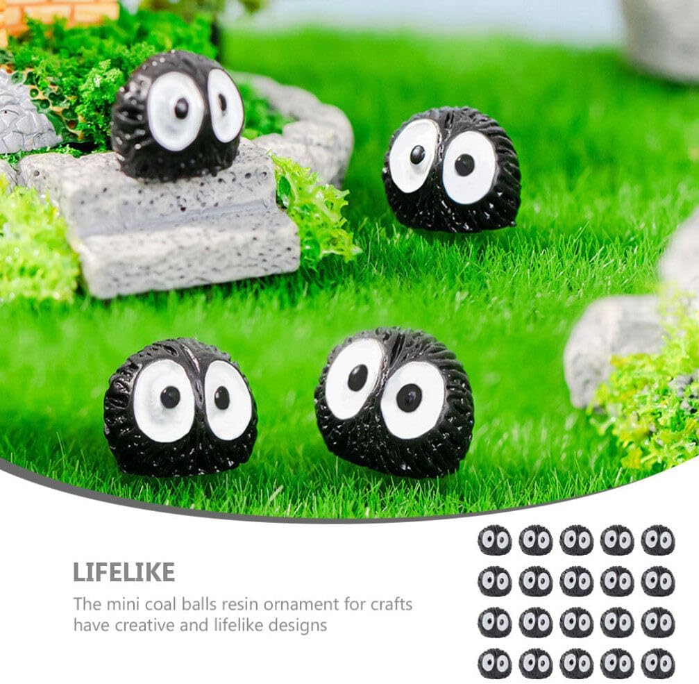 ABOOFAN 20 piezas de mini elfos de hadas accesorios de jardín de resina pequeñas estatuas de elfo negro pecera arena decoración de mesa de briquetas