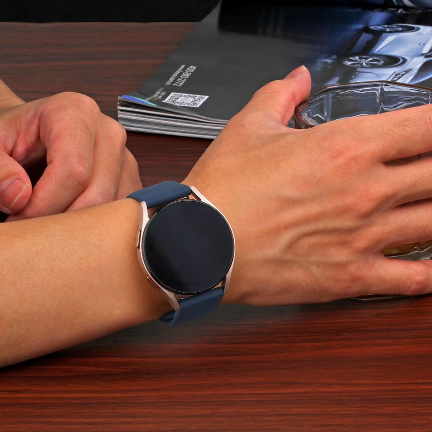 Wanme Compatible con Garmin Vivoactive 4 Bands, Garmin Venu 2 Band para mujeres y hombres, correa de repuesto de silicona suave de 0.866 pulgadas