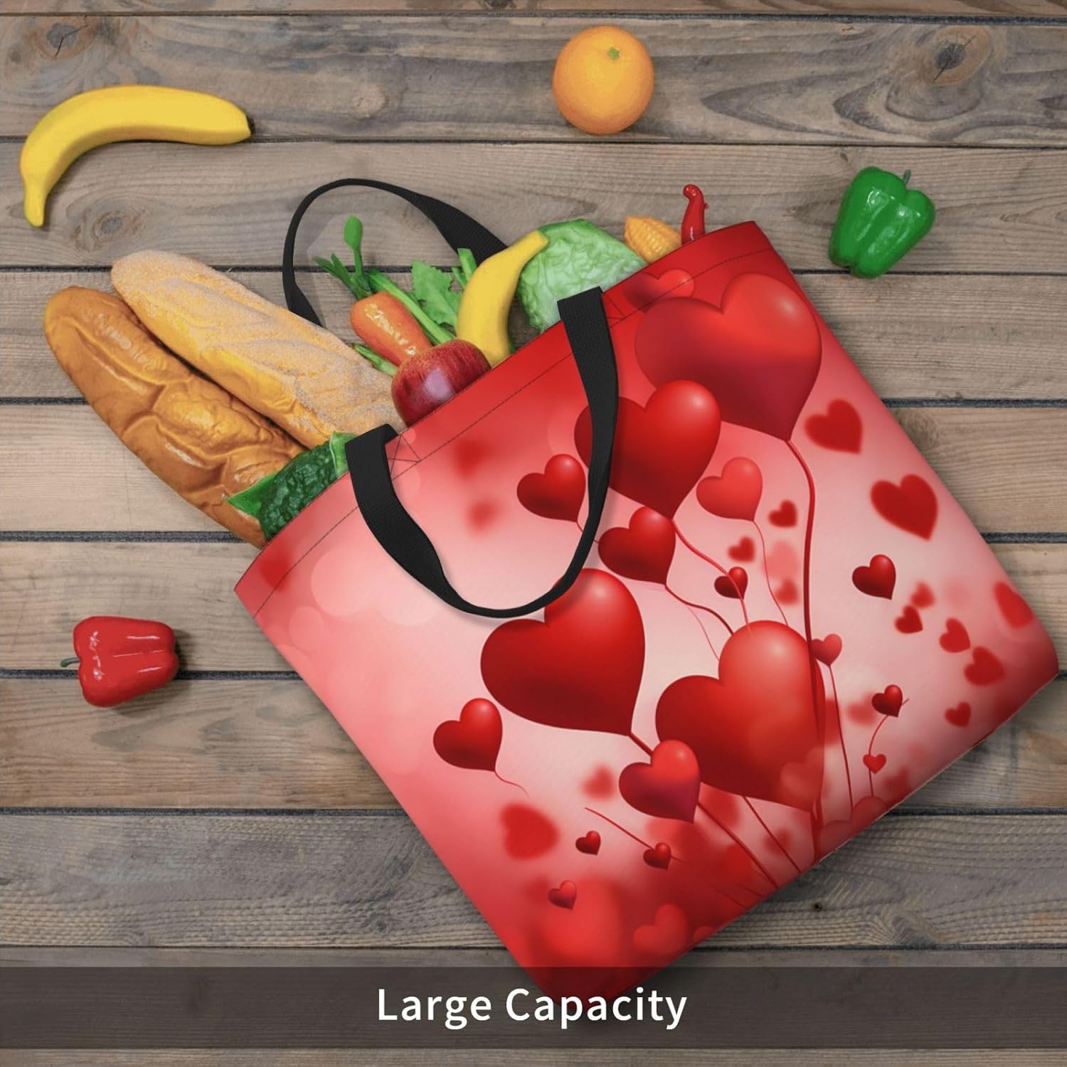 Groamaup Bandera con bolsa de mano de fuegos artificiales para mujer, bolsas reutilizables para compras de comestibles con cremallera, bolsos de